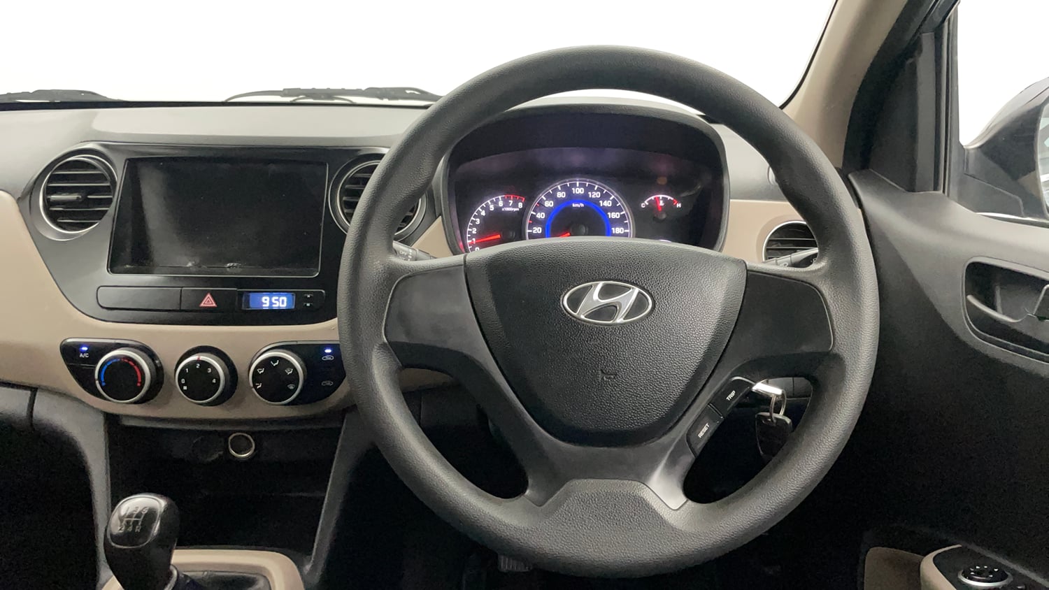 Used 2014 Hyundai Grand i10 Magna 1.2 Kappa VTVT Petrol Manual interior STEERING VIEW