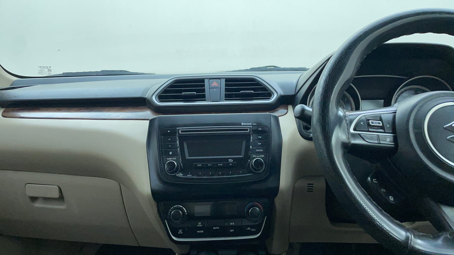 Used 2017 Maruti Suzuki Dzire ZXi AMT Petrol Automatic interior MUSIC SYSTEM & AC CONTROL VIEW
