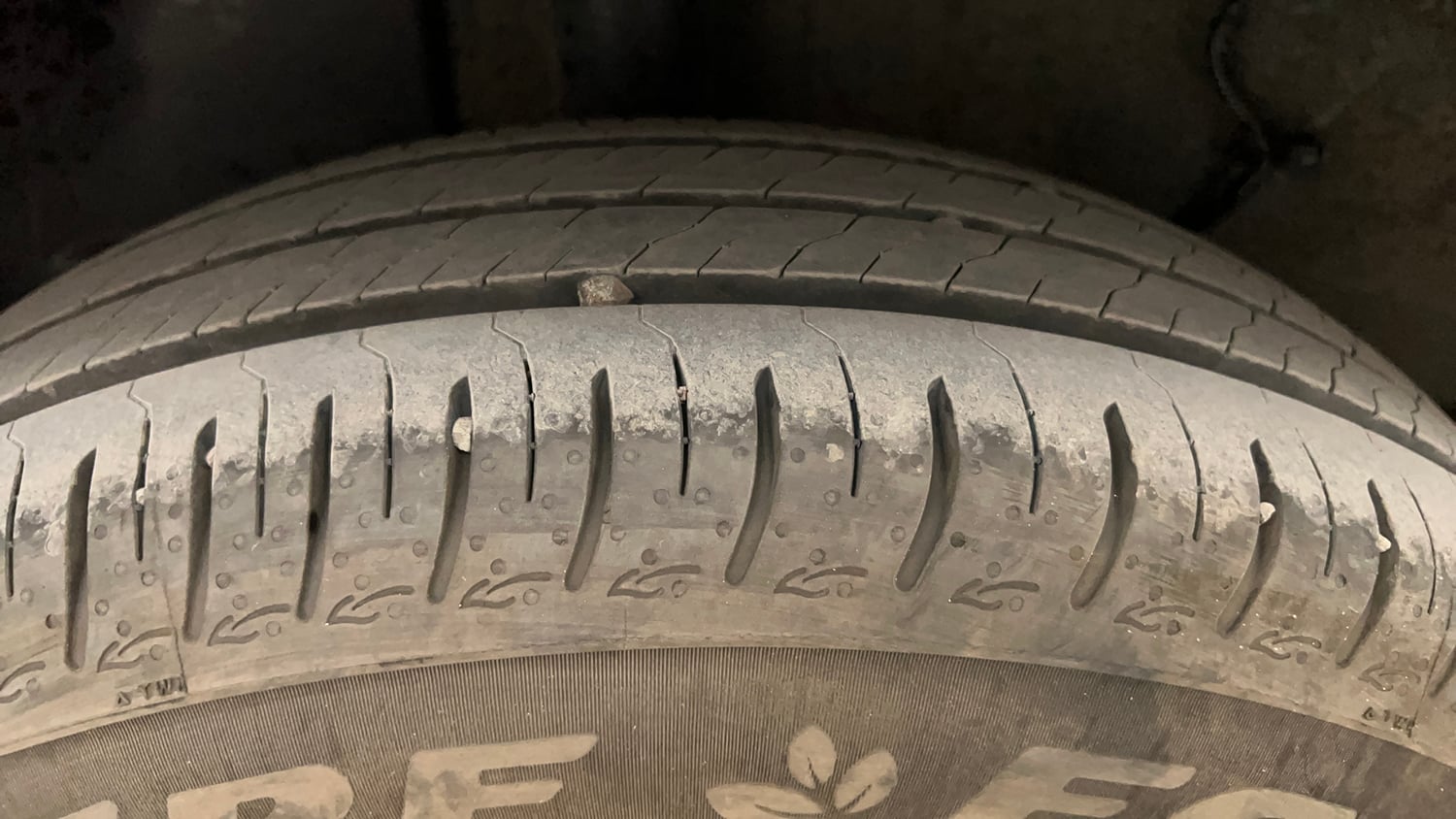 Used 2026 Tata Punch Pure + Petrol Manual tyres RIGHT REAR TYRE TREAD VIEW