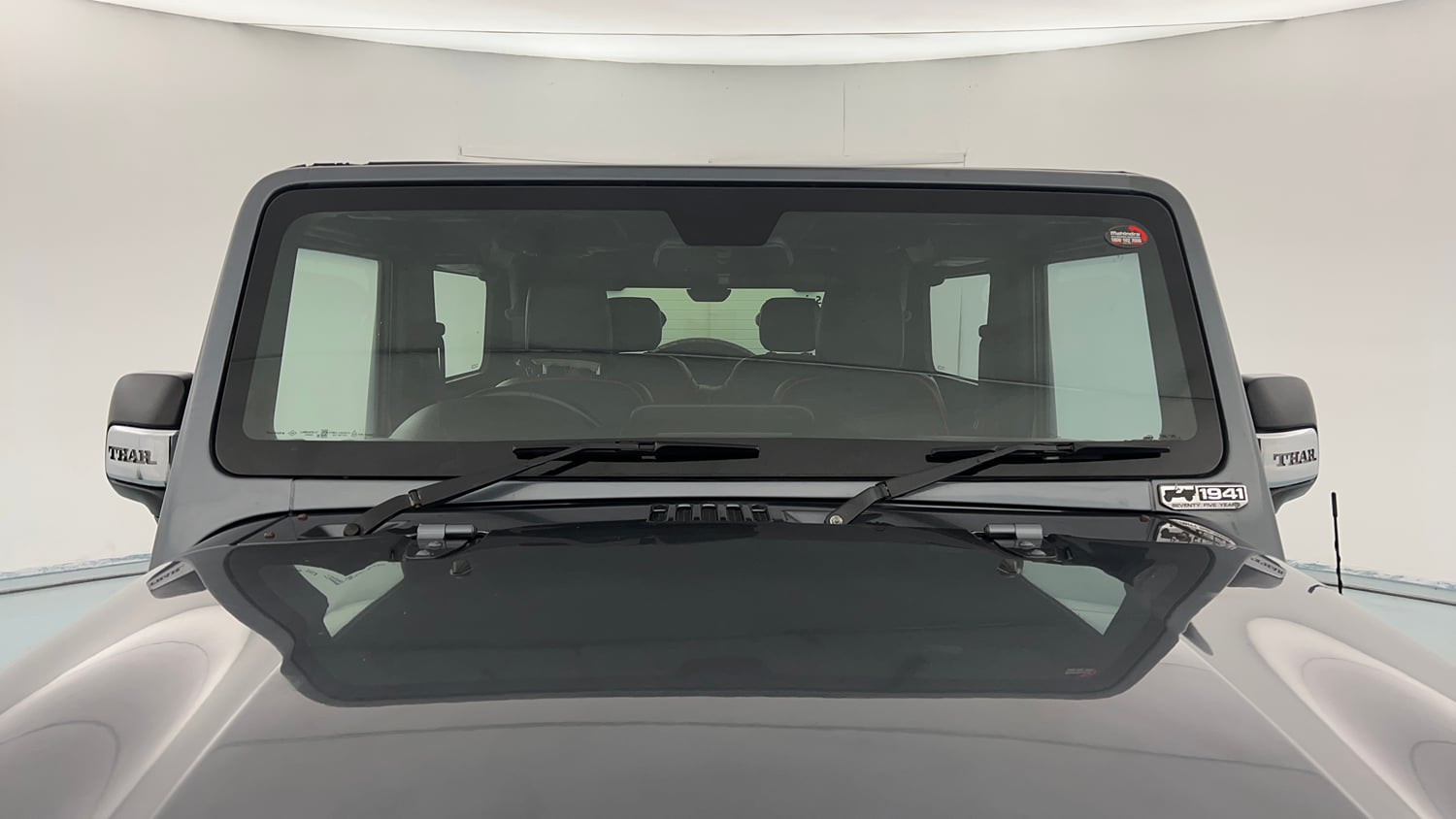 Used 2021 mahindra Thar LX Hard Top Petrol AT 4WD Petrol Automatic exterior FRONT WINDSHIELD VIEW