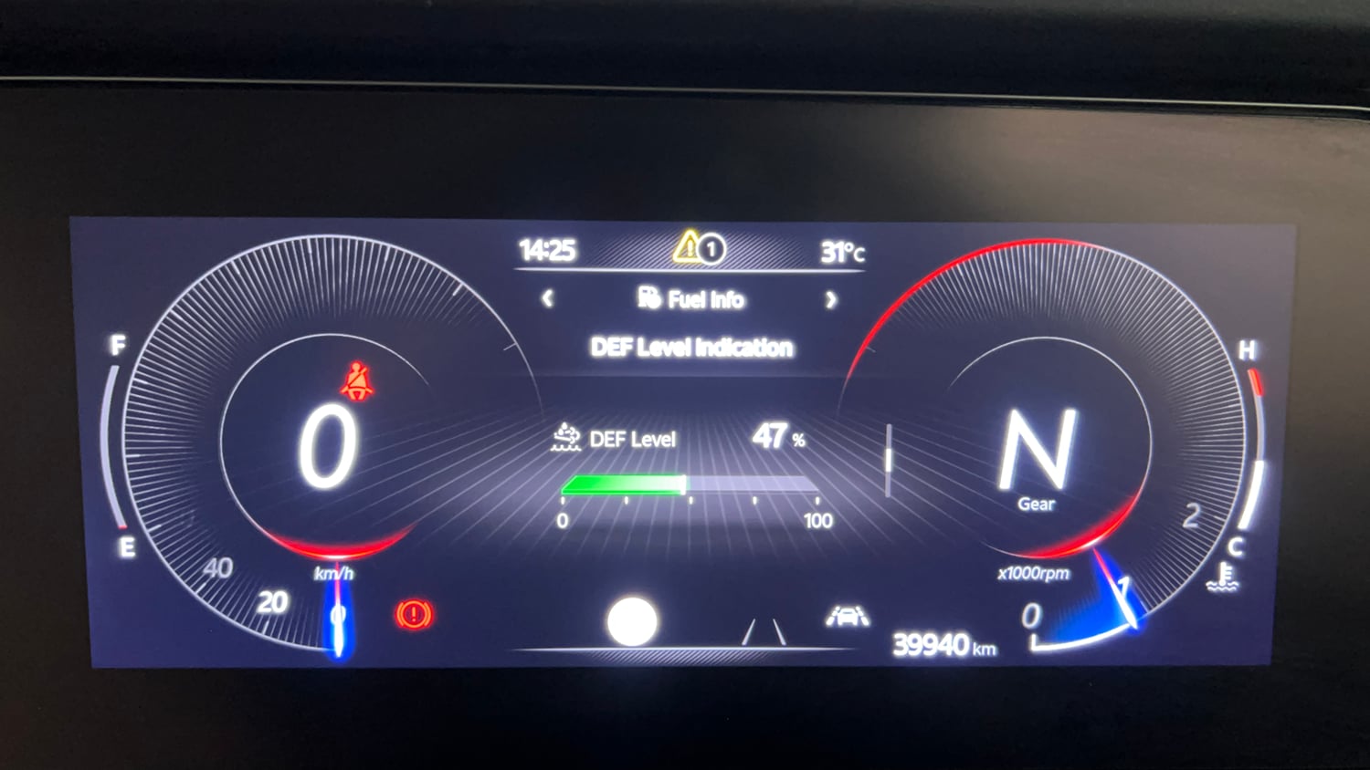 Used 2024 Mahindra XUV700 AX7 Diesel MT 7 STR Diesel Manual interior CLUSTERMETER VIEW