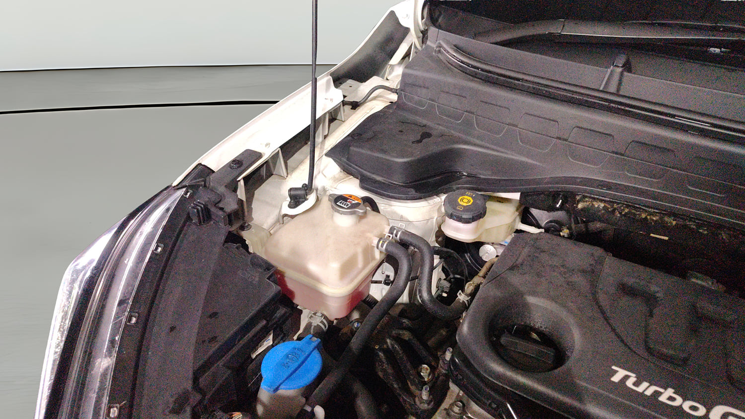 Used 2023 Kia Sonet HTX 1.0 iMT Petrol Manual engine ENGINE RIGHT SIDE HINGE & APRON VIEW