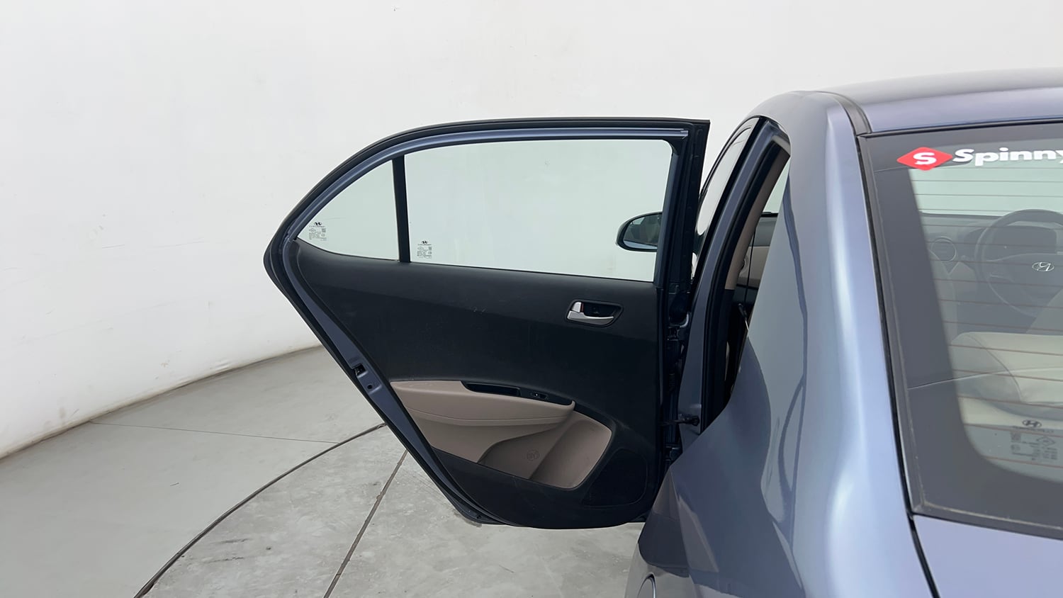 Used 2015 Hyundai Xcent S 1.2 Petrol Manual interior LEFT REAR DOOR OPEN VIEW