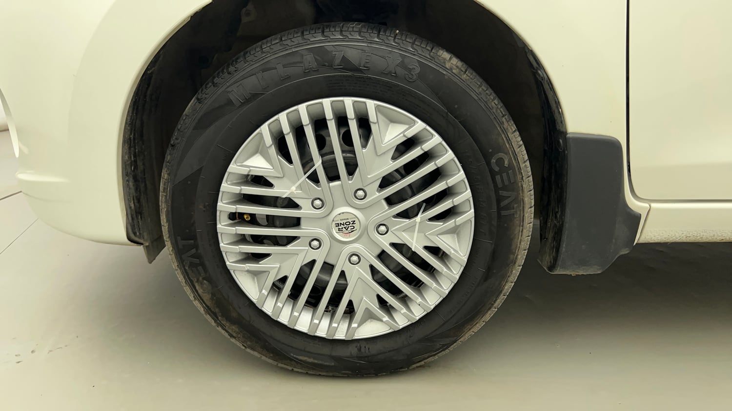 Used 2017 Maruti Suzuki Celerio VXi AMT Petrol Automatic tyres LEFT FRONT TYRE RIM VIEW
