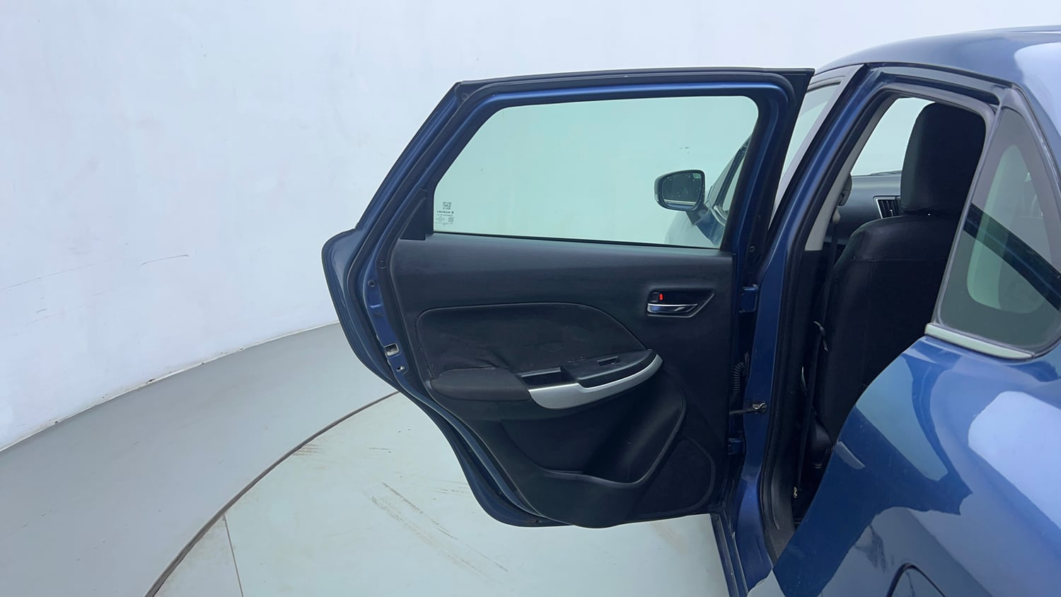 Used 2017 Maruti Suzuki Baleno Zeta 1.2 Petrol Manual interior LEFT REAR DOOR OPEN VIEW