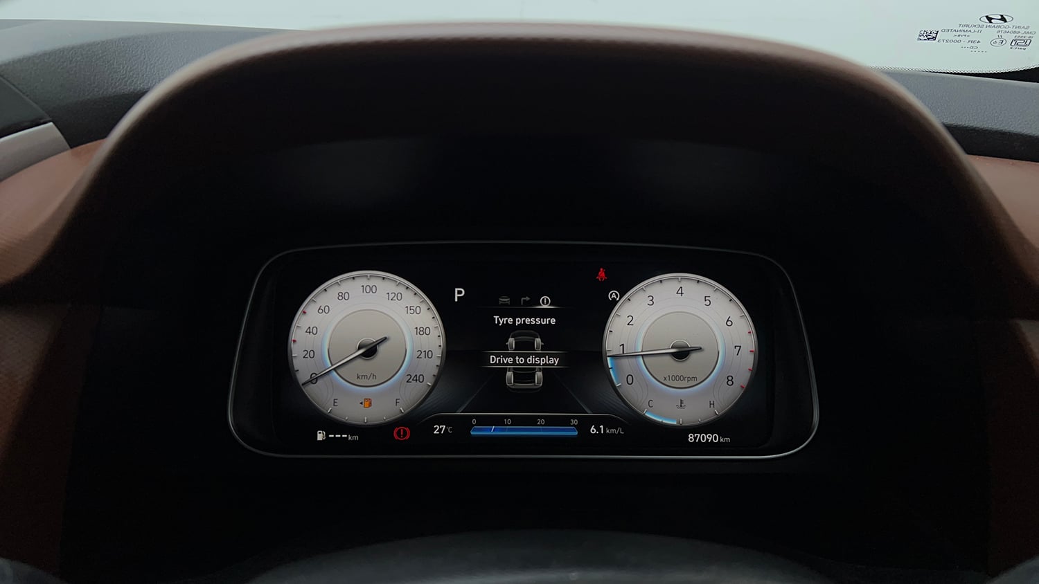 Used 2023 Hyundai Alcazar Signature (O) 7 STR 1.5 Petrol DCT Petrol Automatic interior CLUSTERMETER VIEW