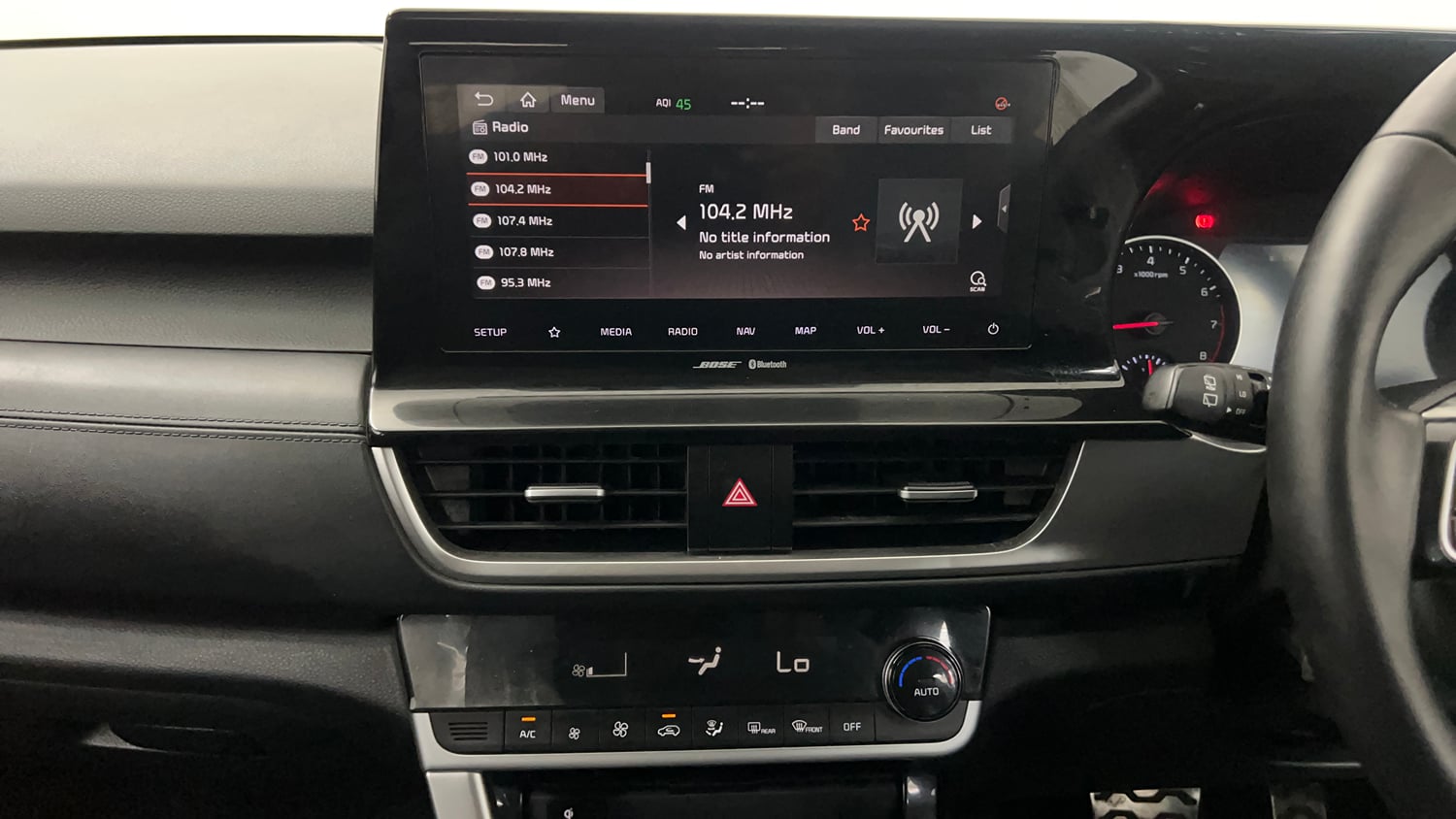 Used 2022 Kia Seltos GTX Plus 1.4 DCT Petrol Automatic interior MUSIC SYSTEM & AC CONTROL VIEW