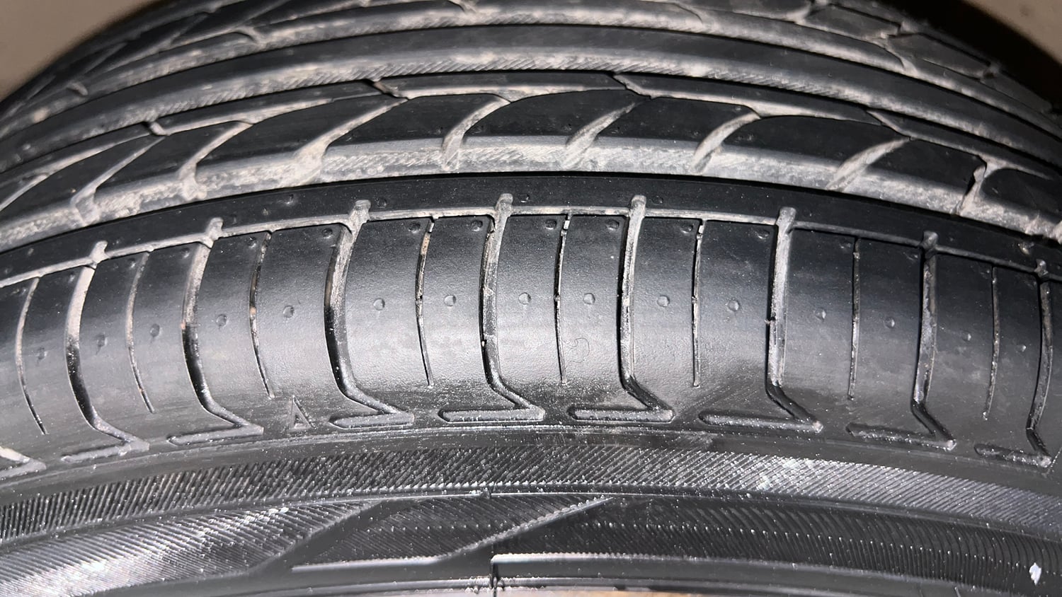 Used 2018 Honda Jazz V CVT Petrol Petrol Automatic tyres LEFT FRONT TYRE TREAD VIEW