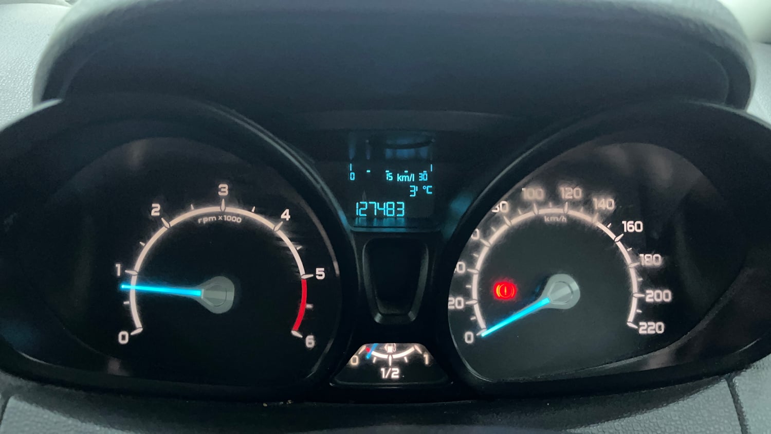 Used 2017 Ford EcoSport Titanium 1.5L TDCi Diesel Manual interior CLUSTERMETER VIEW