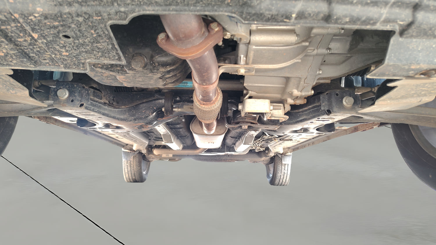 Used 2026 Tata Nexon Creative Plus (PS) 1.2 iCNG 6MT Dual Tone Cng Manual extra FRONT LEFT UNDERBODY VIEW