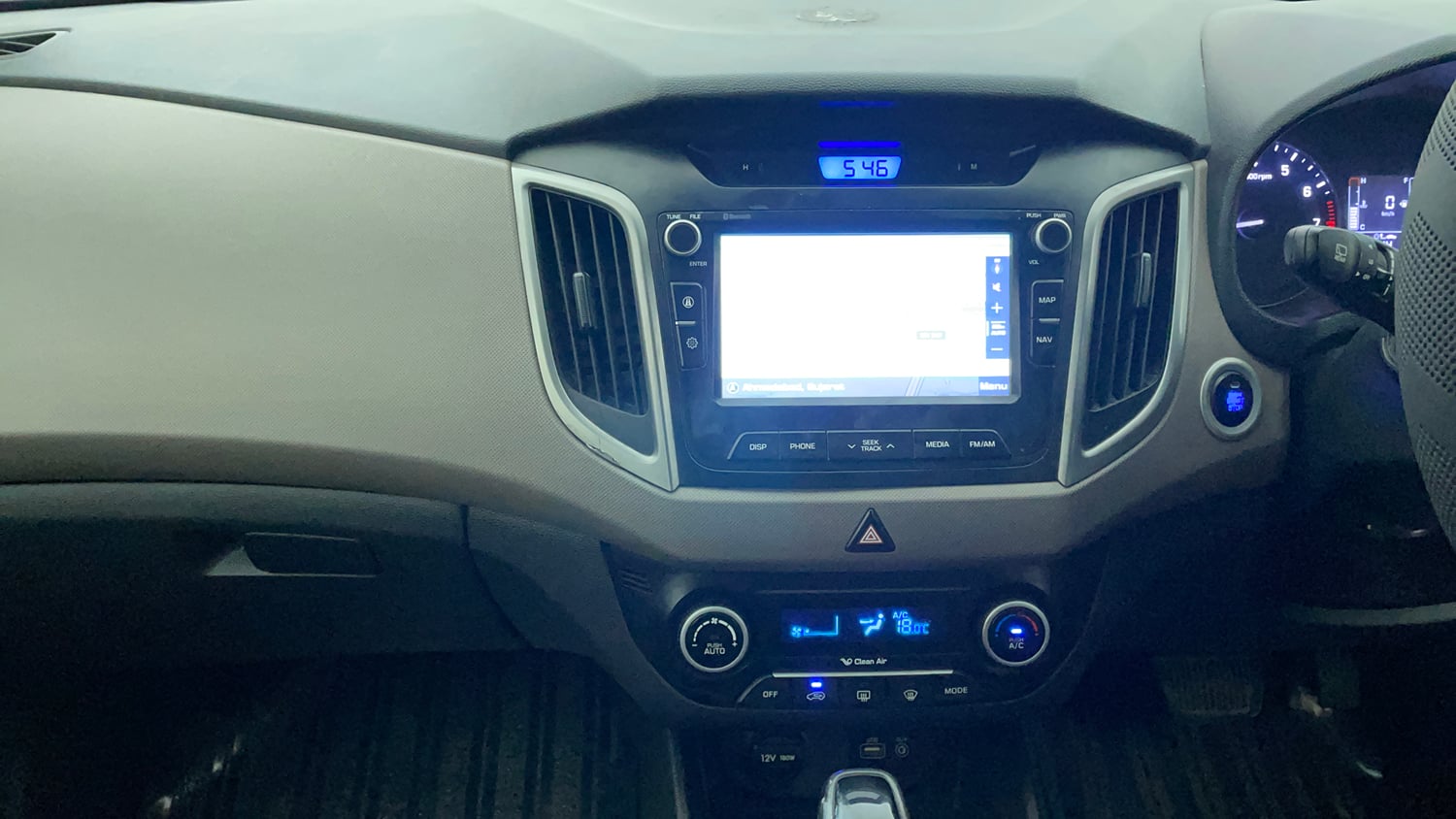 Used 2016 Hyundai Creta 1.6 SX Plus AT Petrol Petrol Automatic interior MUSIC SYSTEM & AC CONTROL VIEW