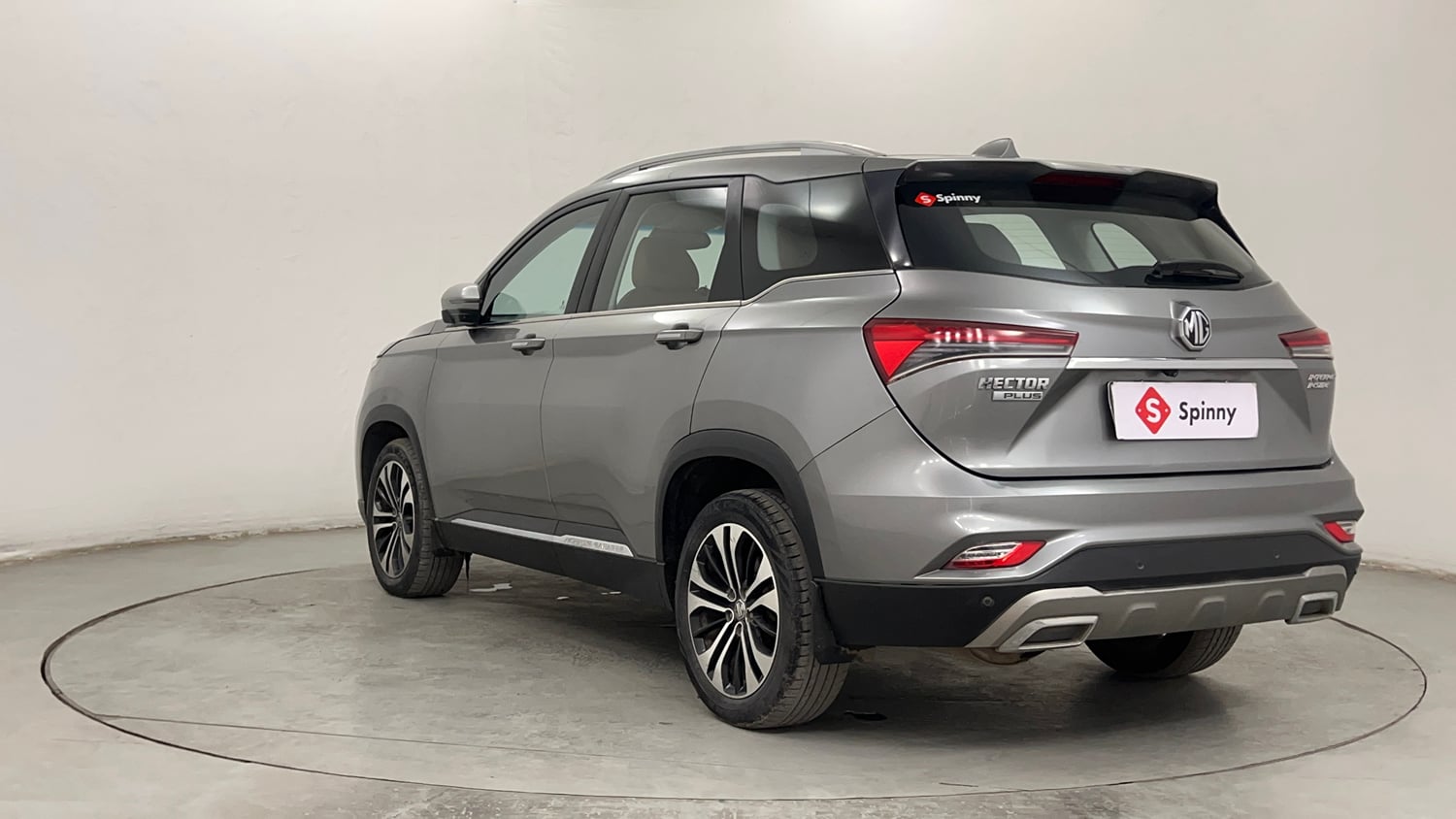 Used 2021 MG Motors Hector Plus Sharp 1.5 Petrol Turbo CVT 6-STR Petrol Automatic exterior LEFT REAR CORNER VIEW