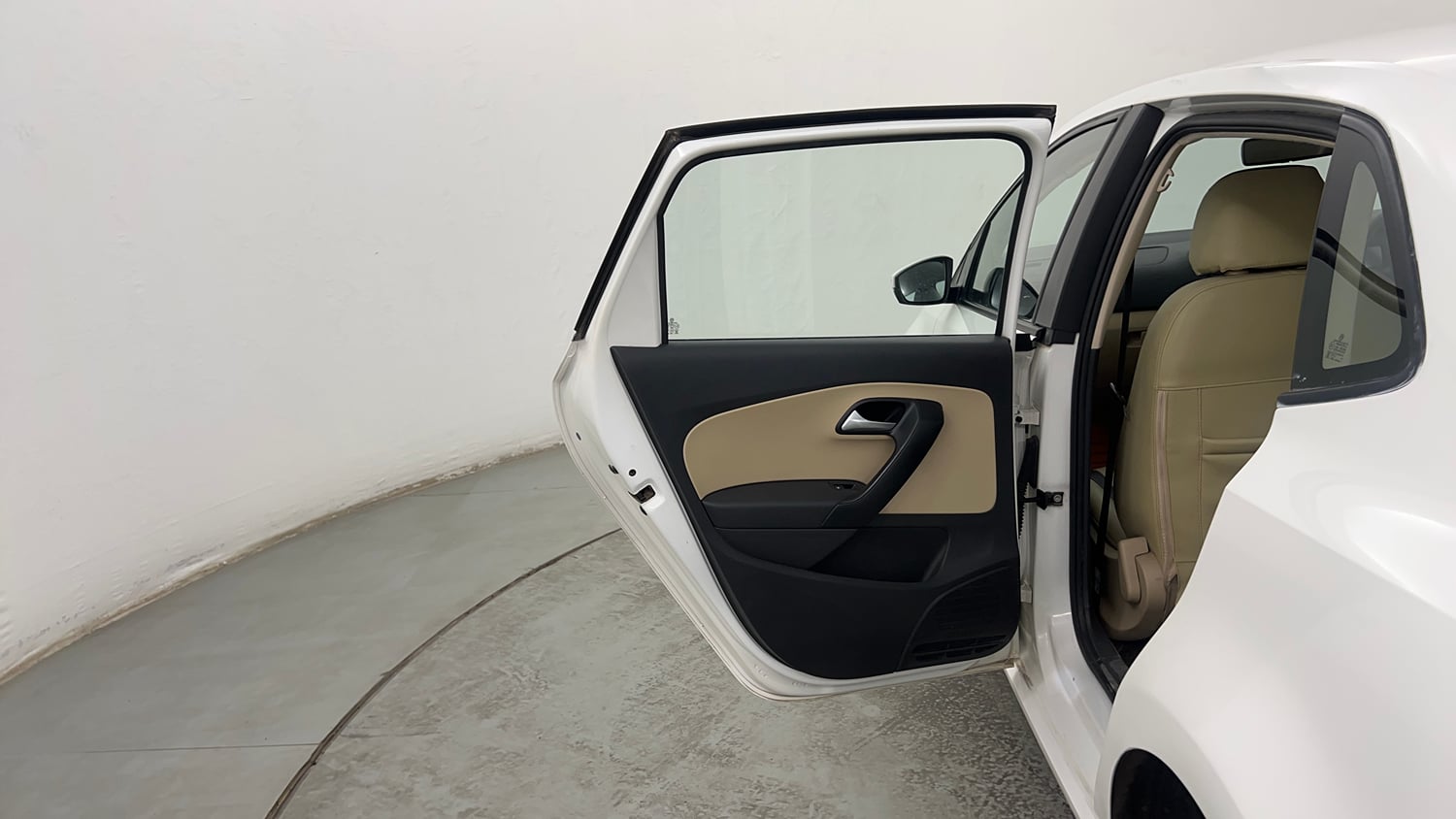 Used 2016 Volkswagen Ameo Comfortline 1.2L (P) Petrol Manual interior LEFT REAR DOOR OPEN VIEW