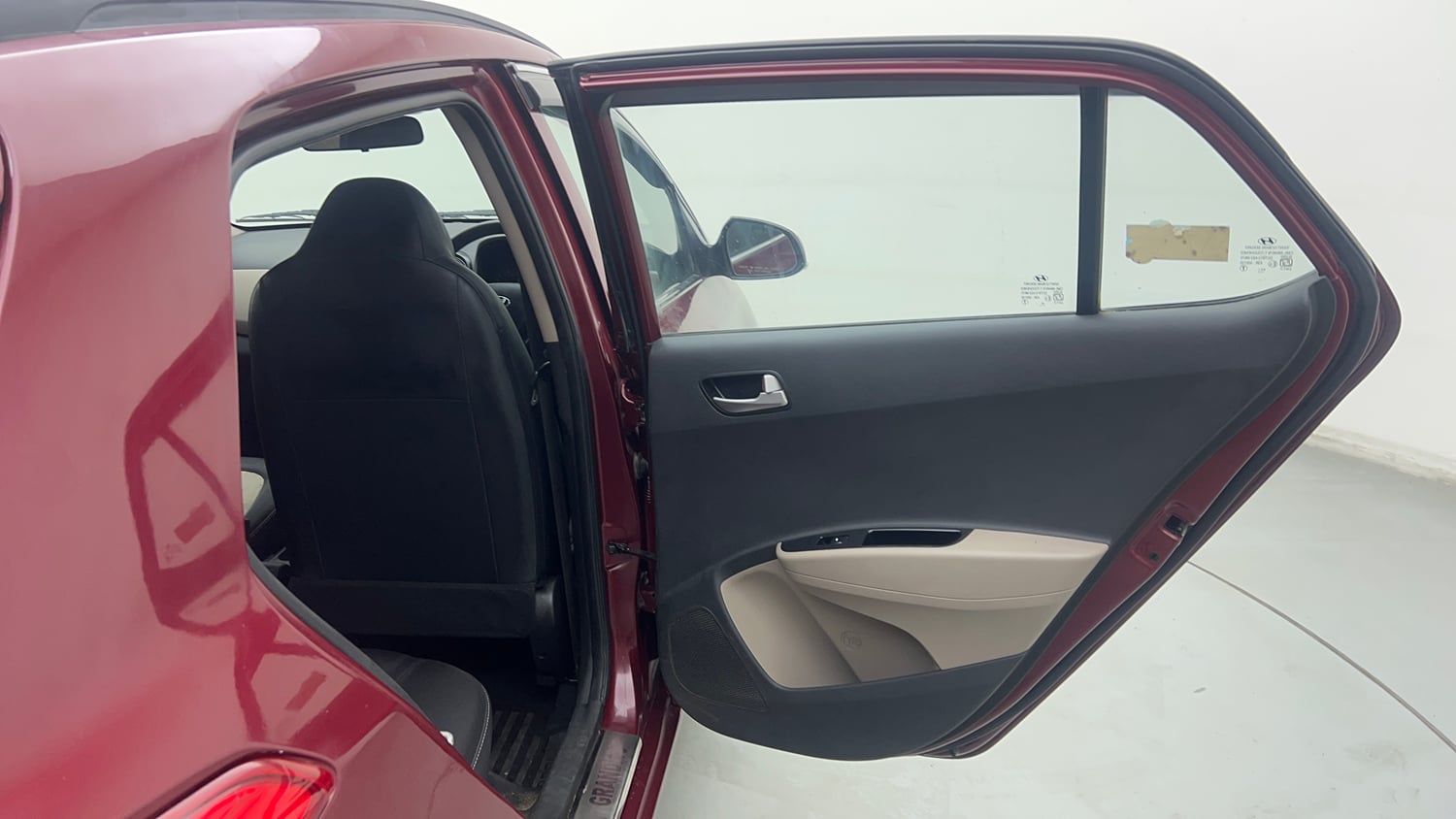 Used 2015 Hyundai Grand i10 Sportz 1.2 Kappa VTVT Petrol Manual interior RIGHT REAR DOOR OPEN VIEW