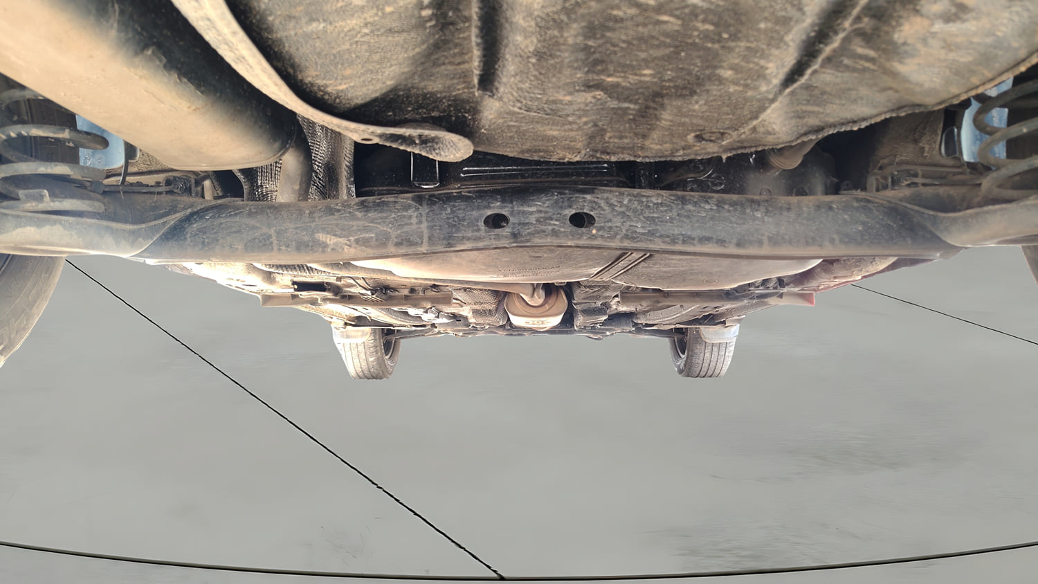 Used 2022 Skoda Kushaq Active 1.0 TSI MT Petrol Manual extra REAR UNDERBODY VIEW (TAKEN FROM REAR)