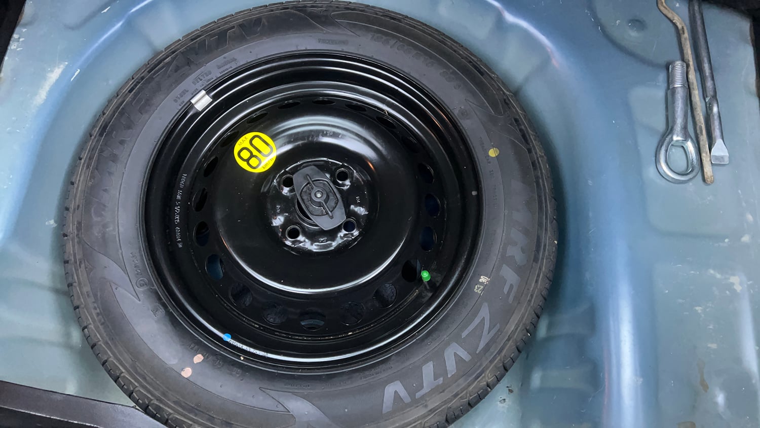 Used 2018 Maruti Suzuki Baleno Alpha 1.2 AT Petrol Automatic tyres SPARE TYRE VIEW