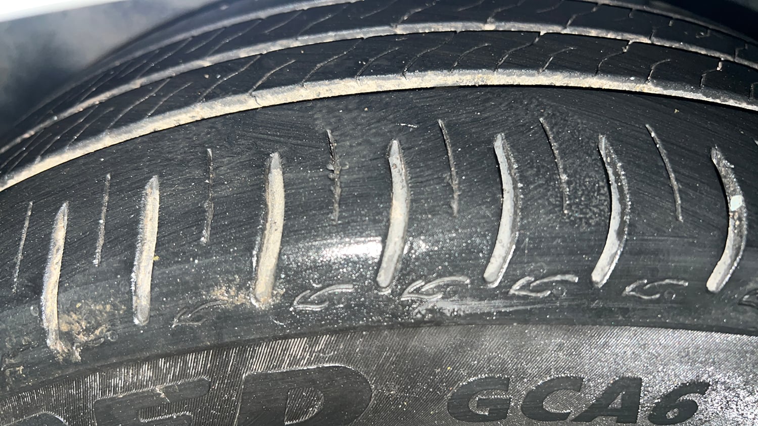 Used 2025 Tata Altroz Accomplished S Diesel 5MT Diesel Manual tyres LEFT FRONT TYRE TREAD VIEW
