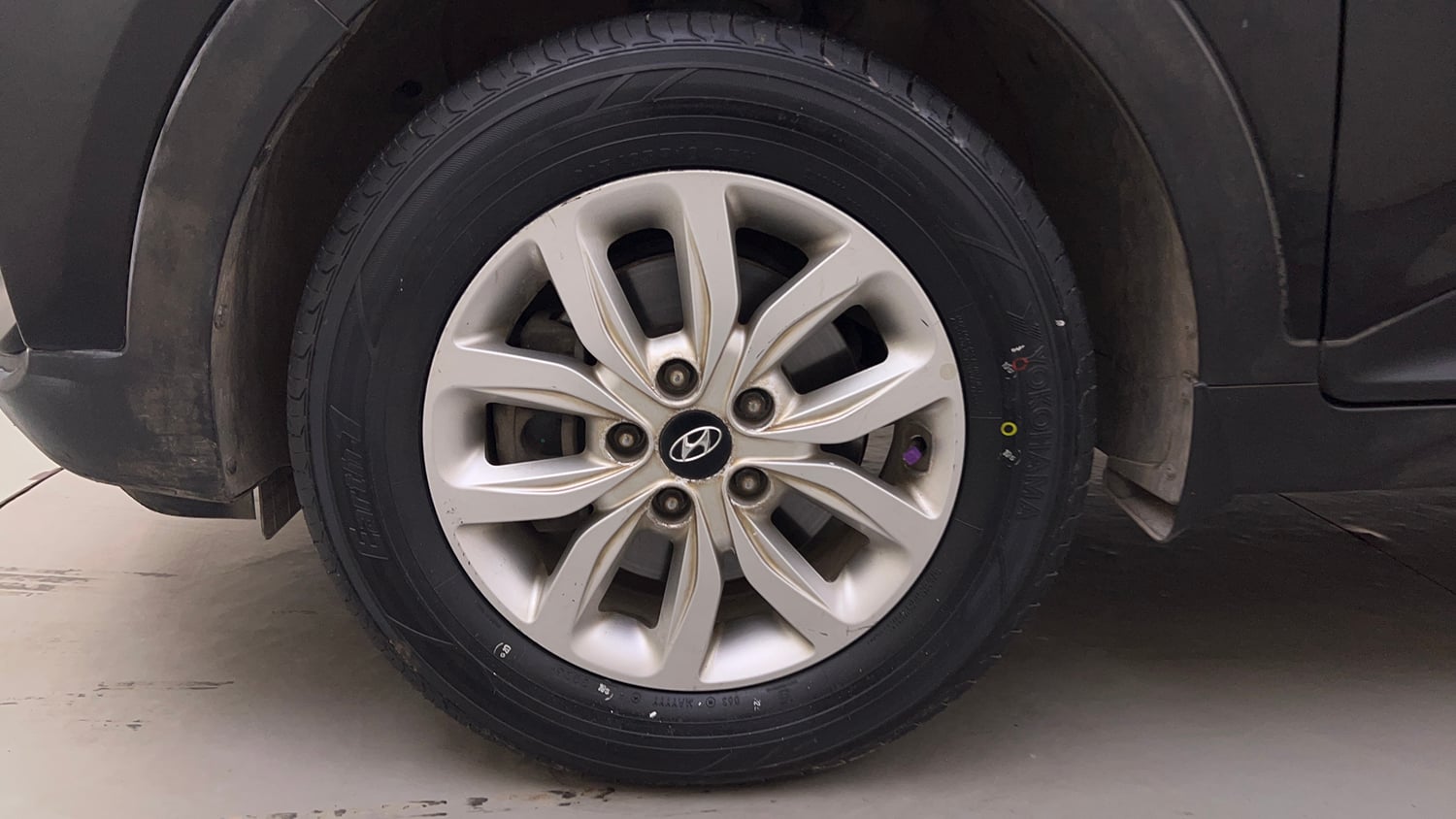 Used 2019 Hyundai Creta SX 1.6 Petrol Petrol Manual tyres LEFT FRONT TYRE RIM VIEW