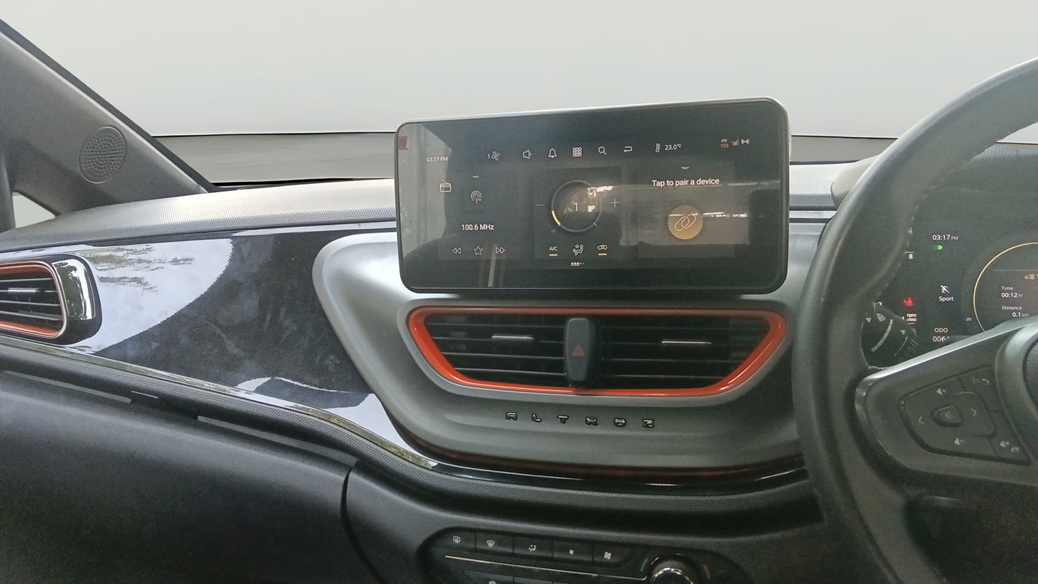 Used 2026 Tata Altroz Racer R3 Petrol Manual interior MUSIC SYSTEM & AC CONTROL VIEW