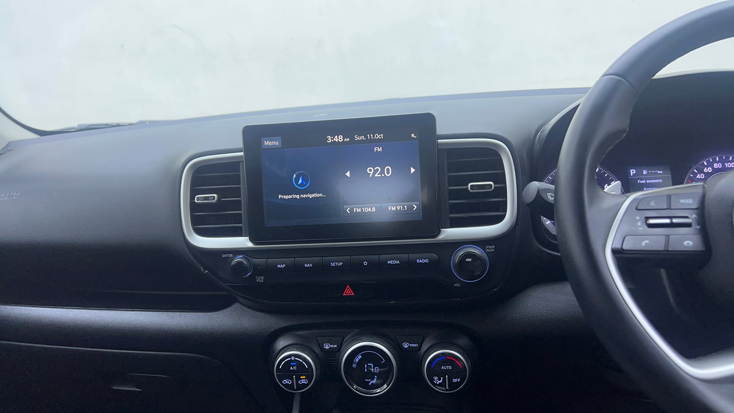 Used 2021 Hyundai Venue SX Plus 1.0 Turbo DCT Petrol Automatic interior MUSIC SYSTEM & AC CONTROL VIEW