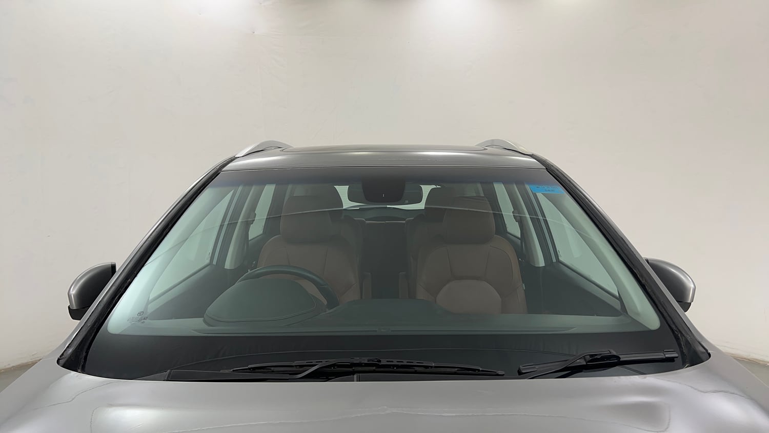 Used 2021 MG Motors Hector Plus Sharp 1.5 Petrol Turbo CVT 6-STR Petrol Automatic exterior FRONT WINDSHIELD VIEW