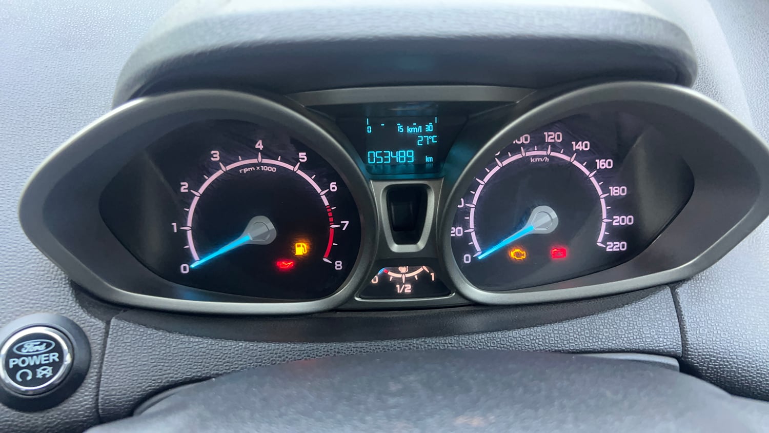 Used 2016 Ford EcoSport Titanium 1.5L Ti-VCT Petrol Manual interior CLUSTERMETER VIEW