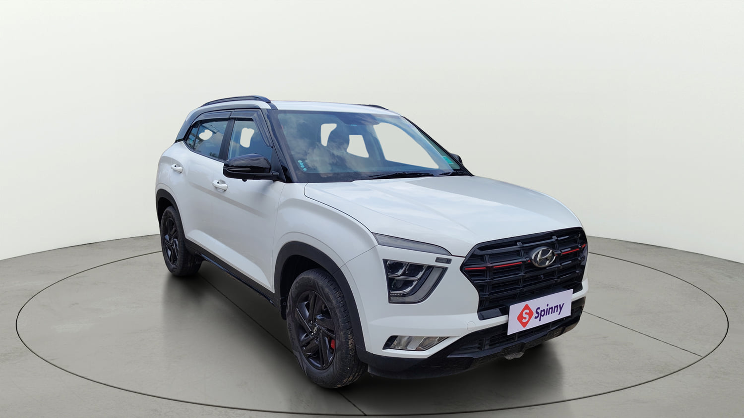 Used 2023 Hyundai Creta S Plus 1.5 Petrol Knight Petrol Manual exterior RIGHT FRONT CORNER VIEW