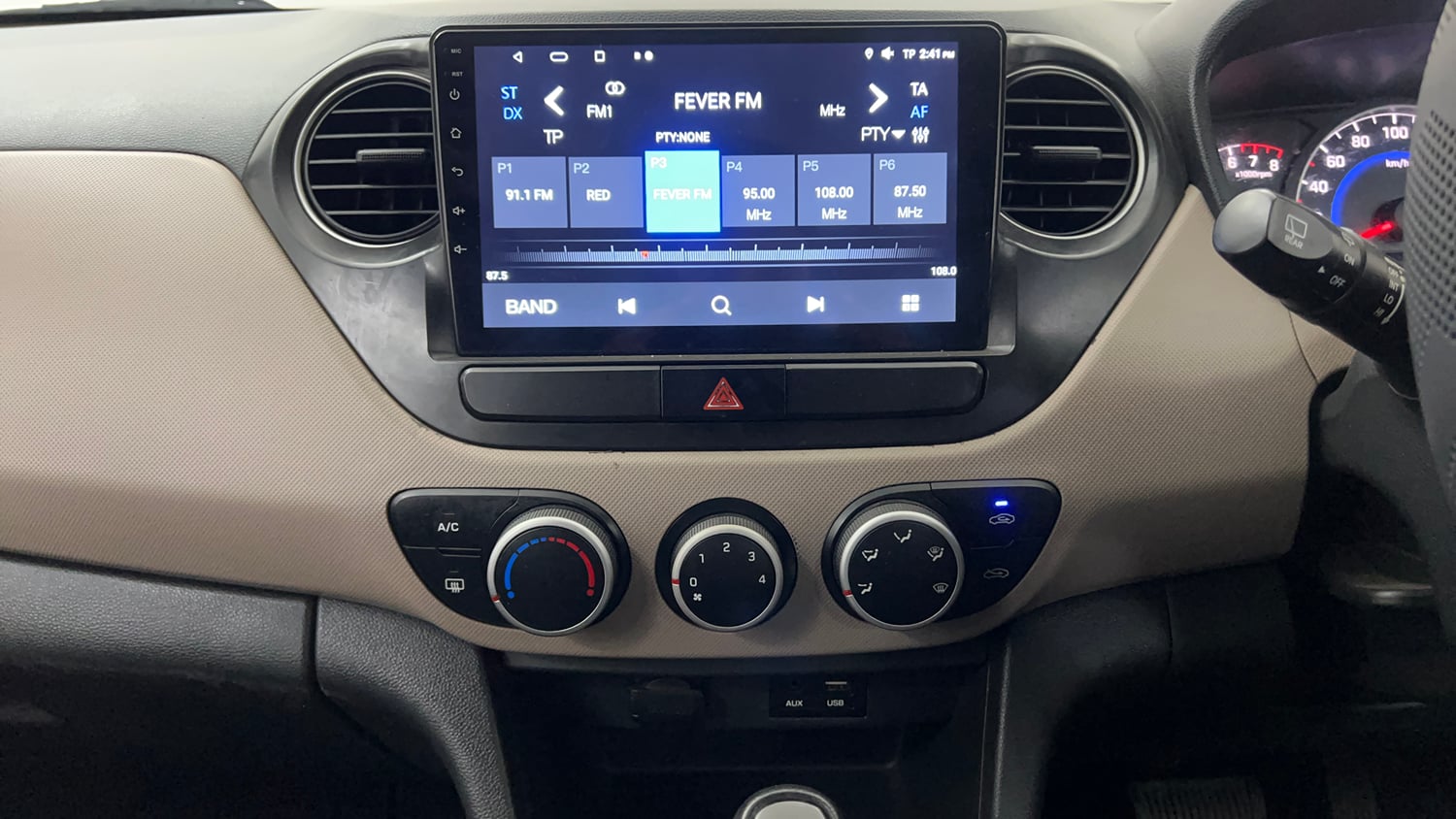 Used 2016 Hyundai Grand i10 Asta AT 1.2 Kappa VTVT Petrol Automatic interior MUSIC SYSTEM & AC CONTROL VIEW