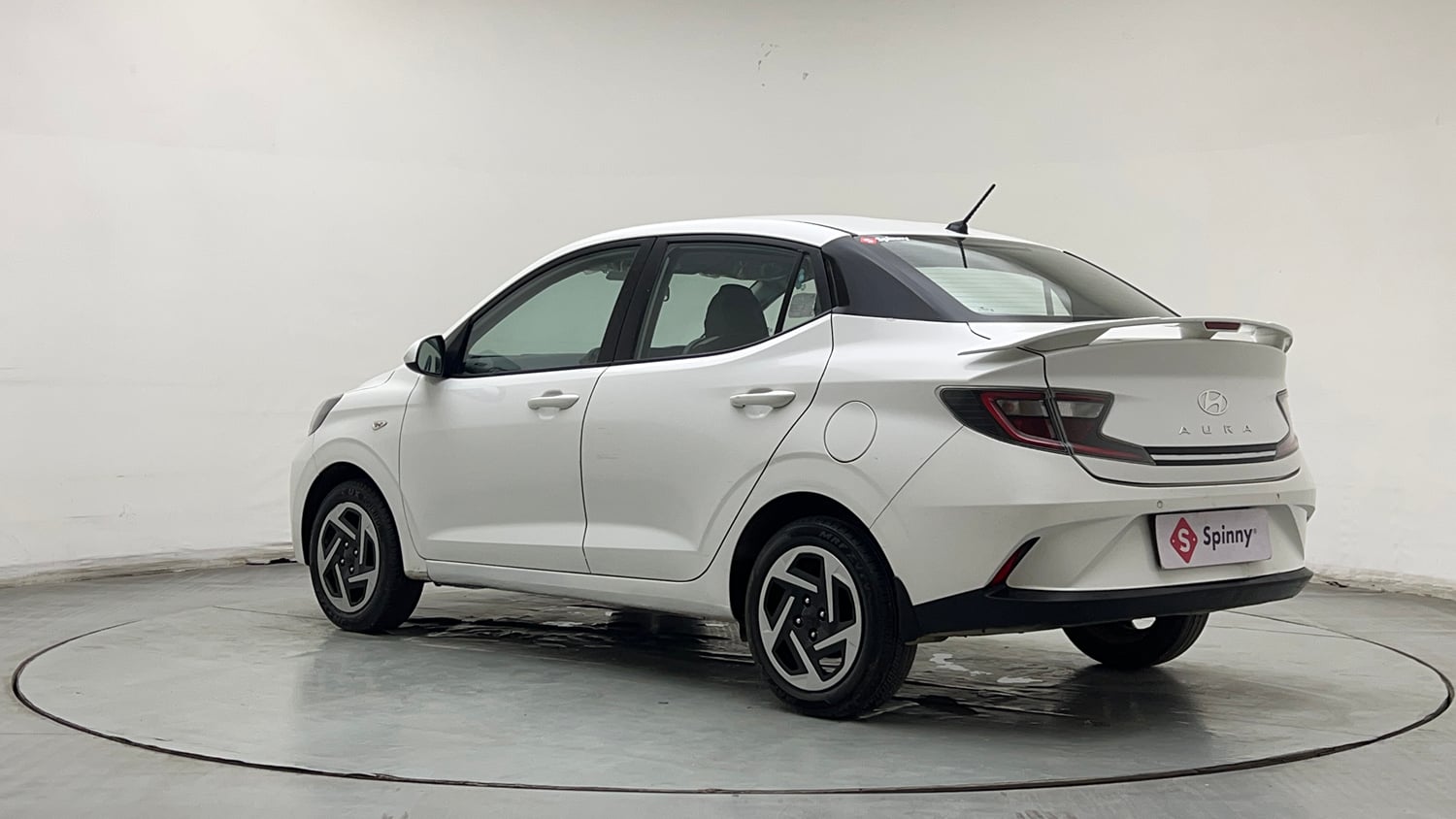 Used 2023 Hyundai Aura S 1.2 Petrol Petrol Manual exterior LEFT REAR CORNER VIEW