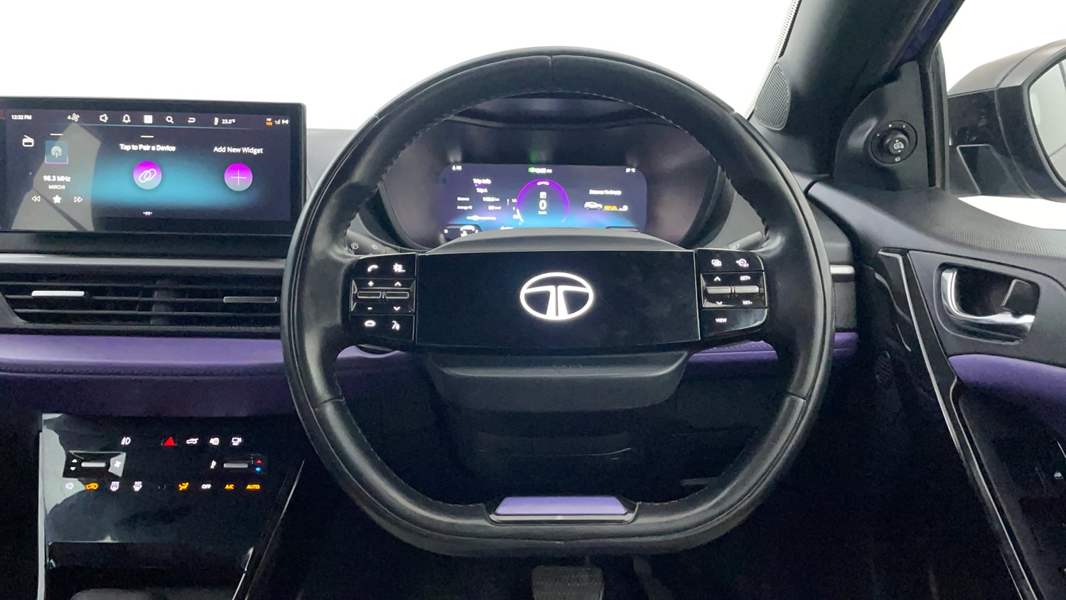 Used 2024 Tata Nexon Fearless Plus S Purple 1.2 Revotron Petrol 7DCA Dual Tone Petrol Automatic interior STEERING VIEW