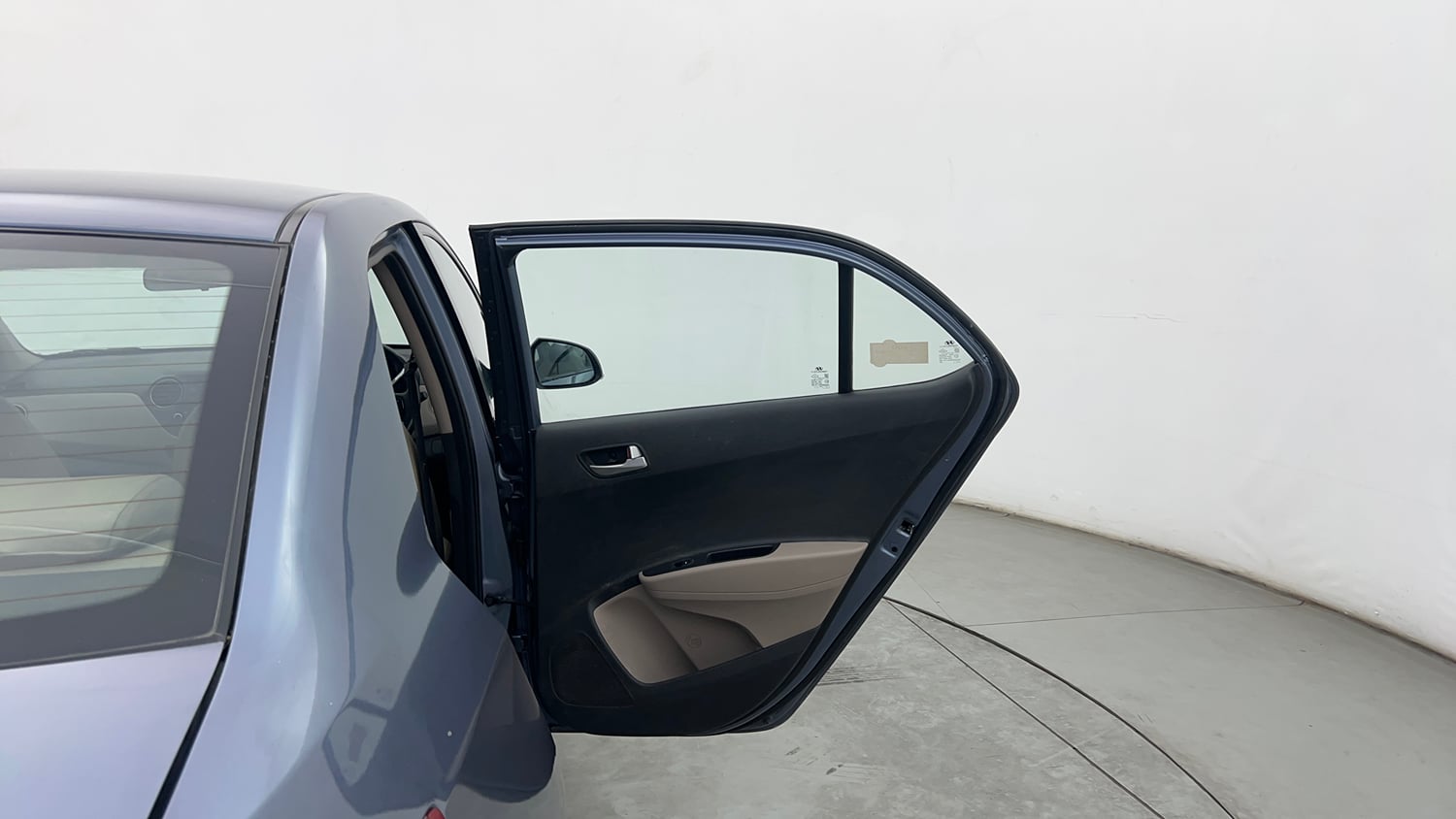 Used 2015 Hyundai Xcent S 1.2 Petrol Manual interior RIGHT REAR DOOR OPEN VIEW