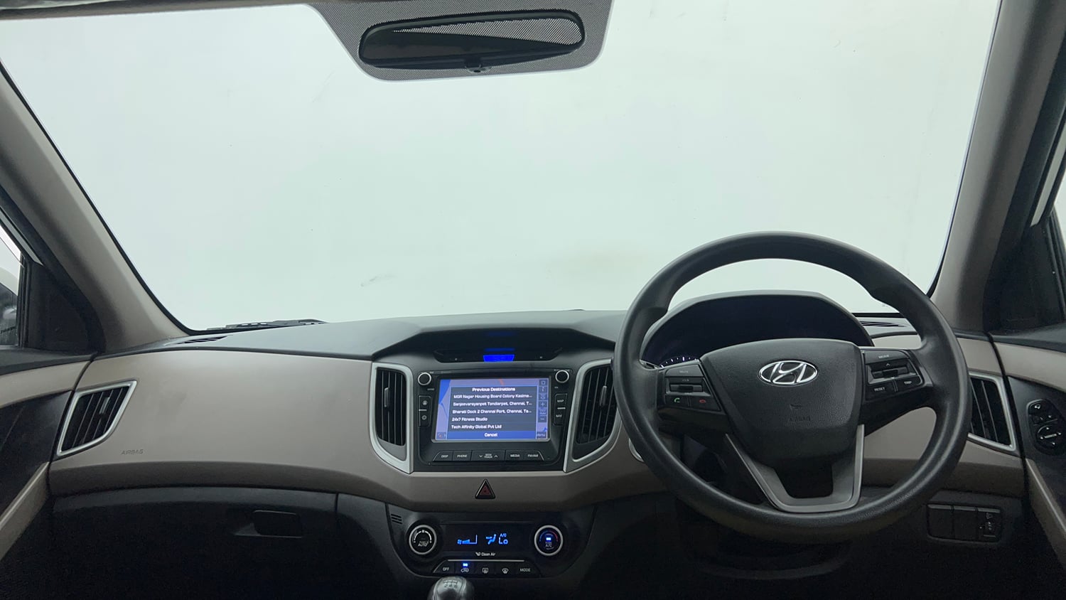 Used 2017 Hyundai Creta SX Plus 1.6 CRDI Diesel Manual interior DASHBOARD VIEW