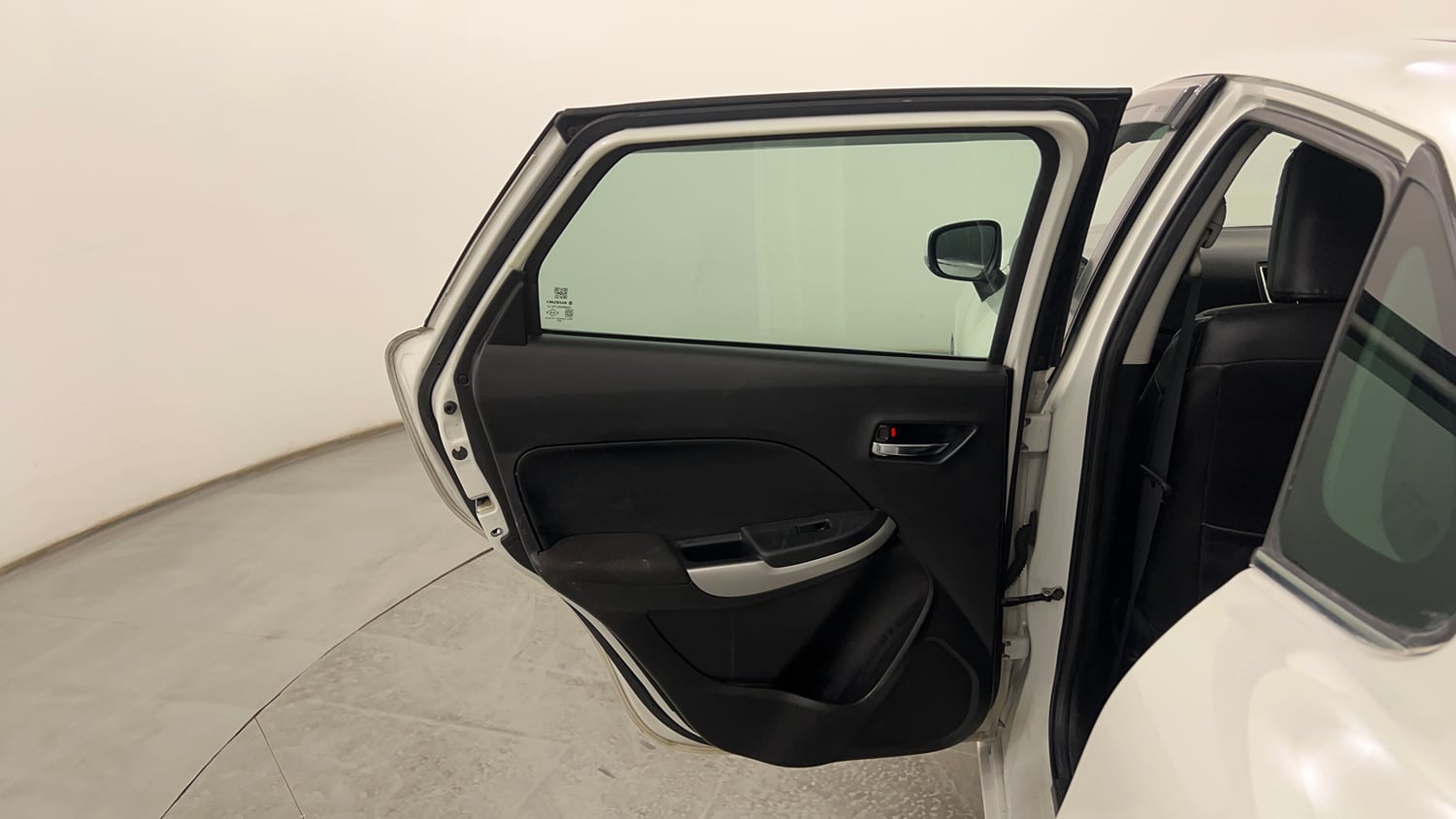 Used 2016 Maruti Suzuki Baleno Alpha 1.2 Petrol Manual interior LEFT REAR DOOR OPEN VIEW