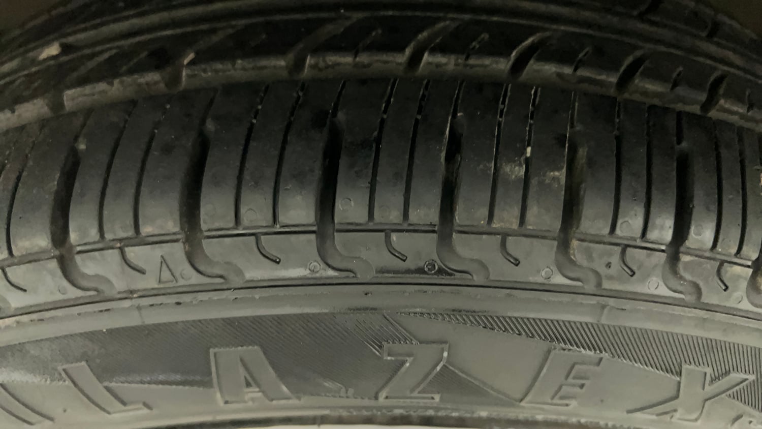 Used 2017 Maruti Suzuki Celerio VXi AMT Petrol Automatic tyres LEFT FRONT TYRE TREAD VIEW