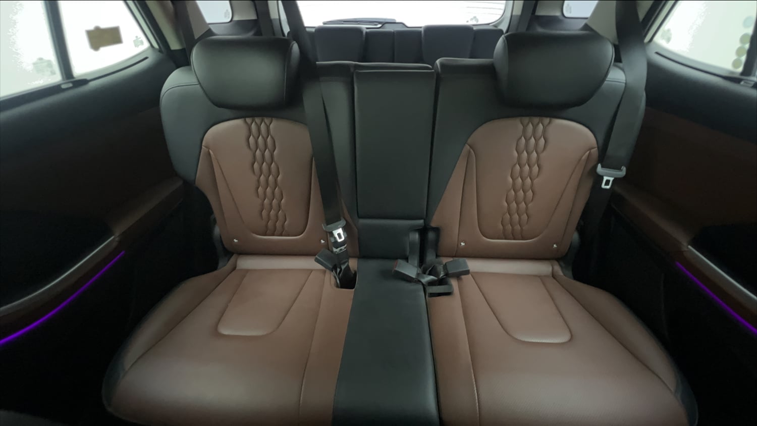 Used 2024 Hyundai Alcazar Platinum (O) 7 Seater 1.5 Diesel AT Diesel Automatic interior REAR SEAT CONDITION VIEW