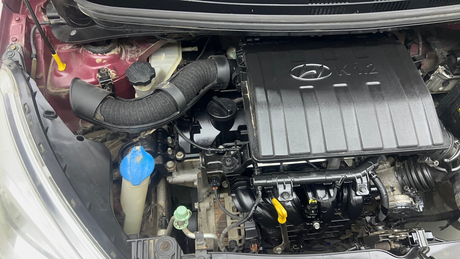 Used 2015 Hyundai Grand i10 Sportz 1.2 Kappa VTVT Petrol Manual engine ENGINE RIGHT SIDE VIEW