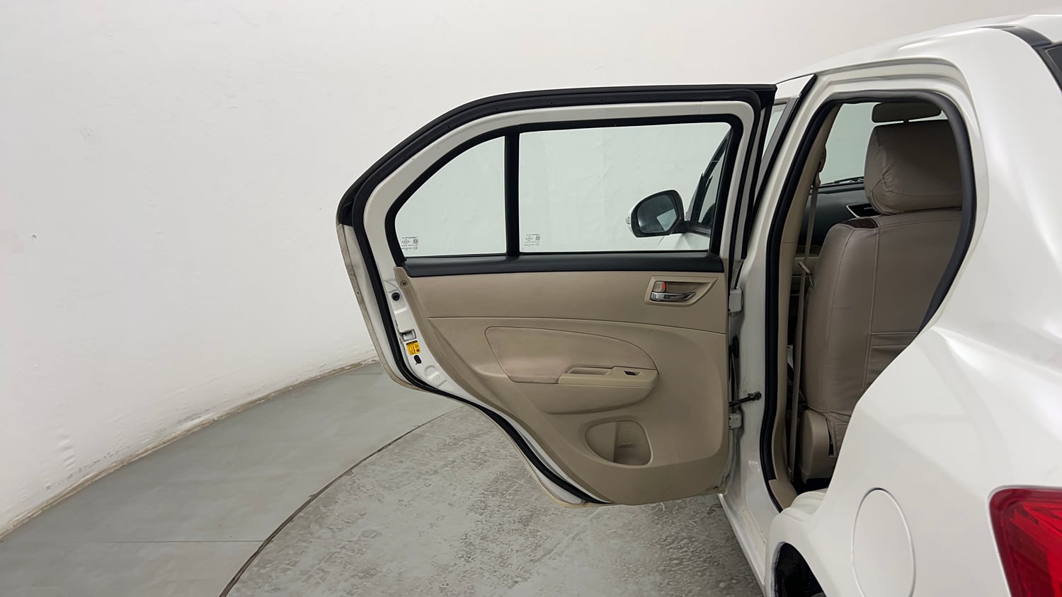 Used 2012 Maruti Suzuki Swift Dzire ZXI Petrol Manual interior LEFT REAR DOOR OPEN VIEW