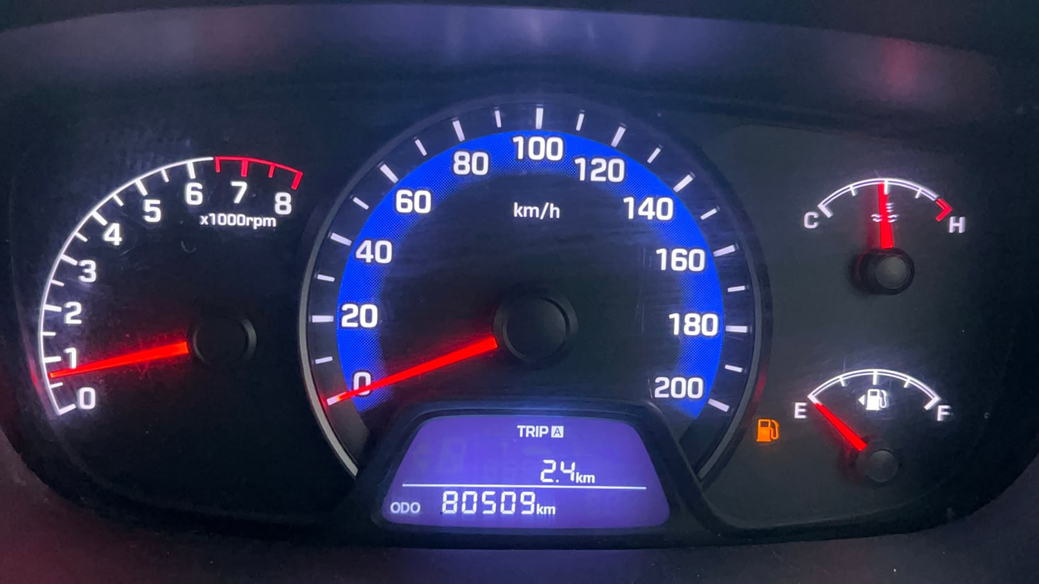 Used 2015 Hyundai Xcent S 1.2 Petrol Manual interior CLUSTERMETER VIEW