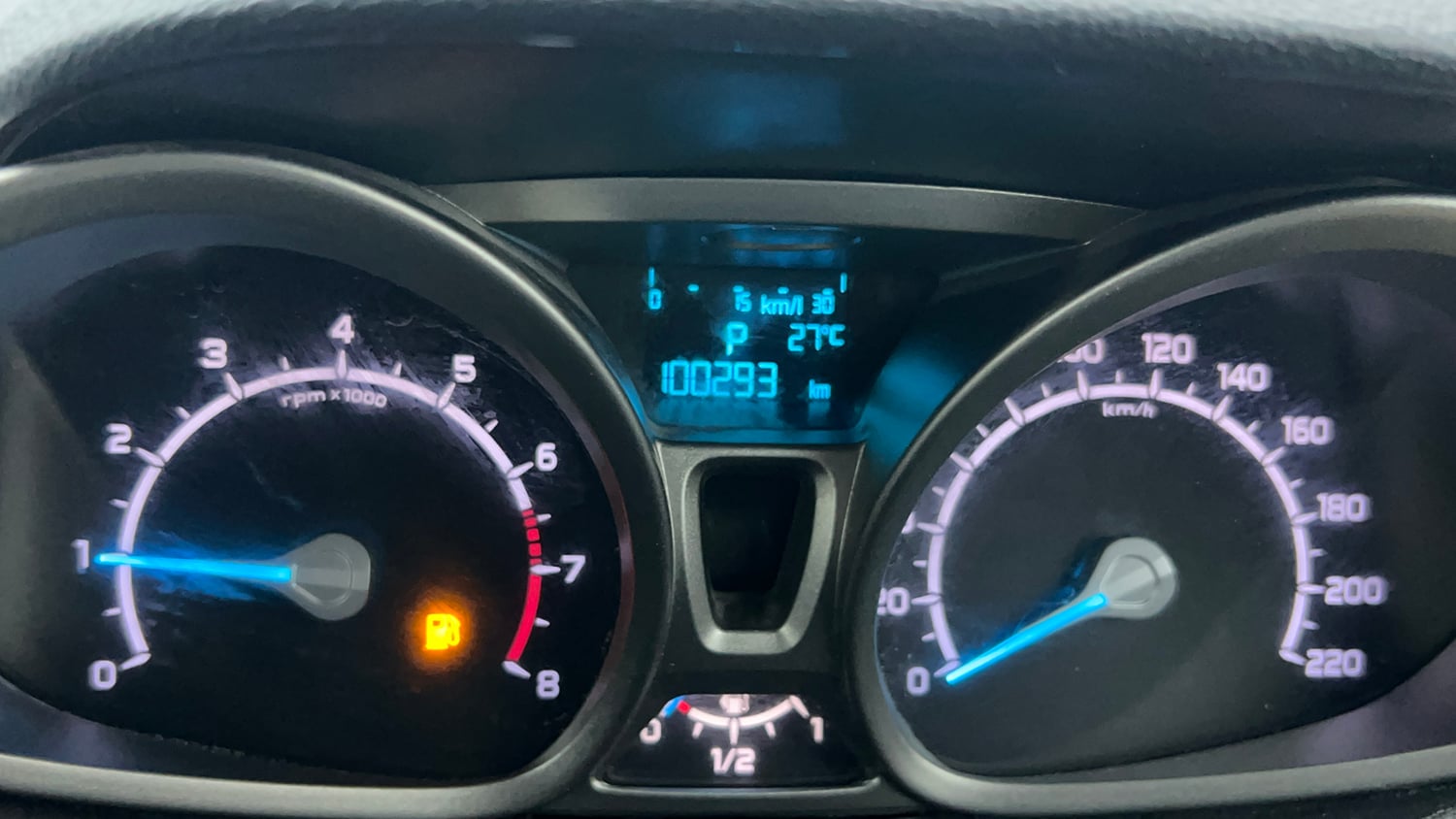 Used 2017 Ford EcoSport Titanium 1.5L Ti-VCT AT Petrol Automatic interior CLUSTERMETER VIEW