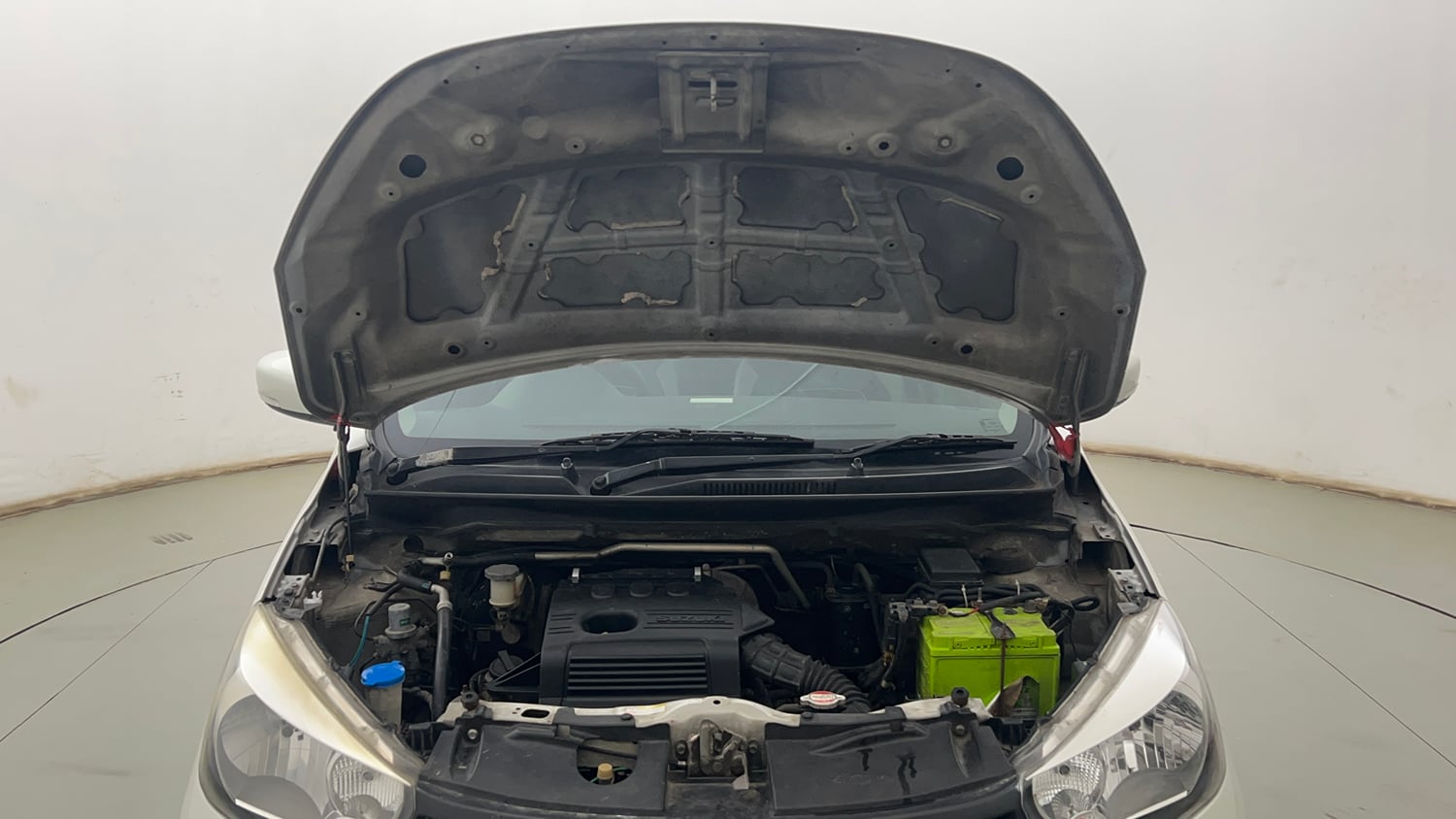 Used 2015 Maruti Suzuki Celerio ZXi AMT Petrol Automatic engine ENGINE & BONNET OPEN FRONT VIEW