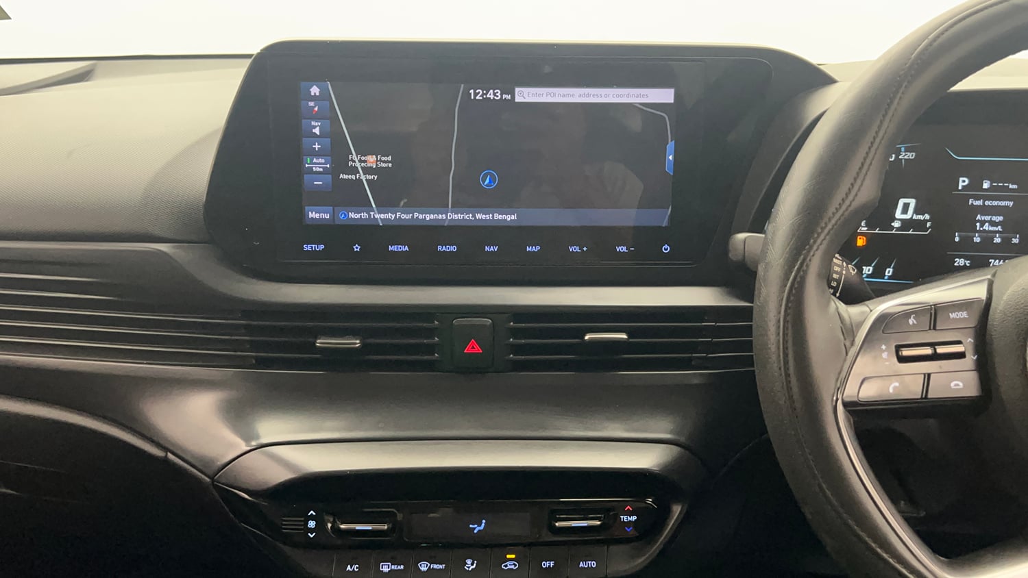 Used 2020 Hyundai New i20 Asta (O) 1.0 Turbo DCT Petrol Automatic interior MUSIC SYSTEM & AC CONTROL VIEW
