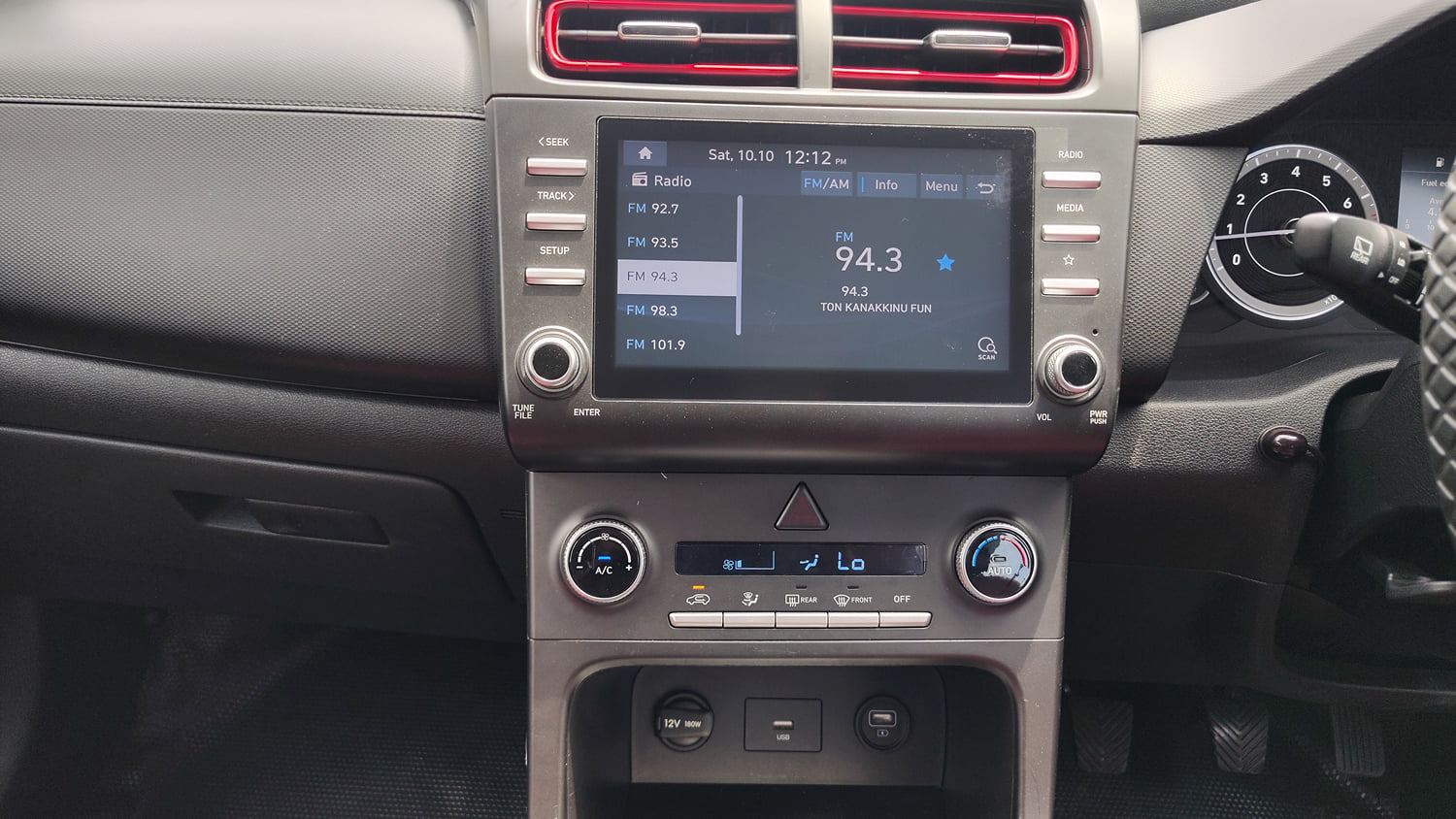 Used 2023 Hyundai Creta S Plus 1.5 Petrol Knight Petrol Manual interior MUSIC SYSTEM & AC CONTROL VIEW
