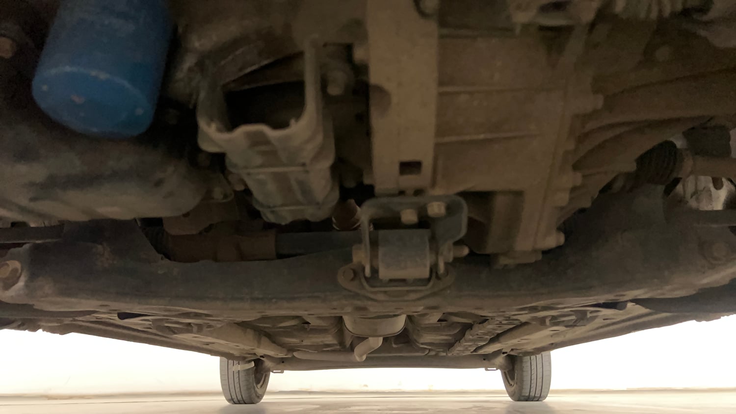 Used 2018 Hyundai Grand i10 Magna 1.2 Kappa VTVT Petrol Manual extra FRONT LEFT UNDERBODY VIEW