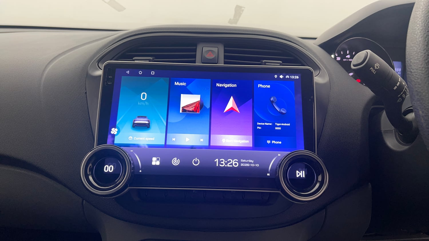 Used 2020 Tata Tigor Revotron XZ Petrol Manual interior MUSIC SYSTEM & AC CONTROL VIEW