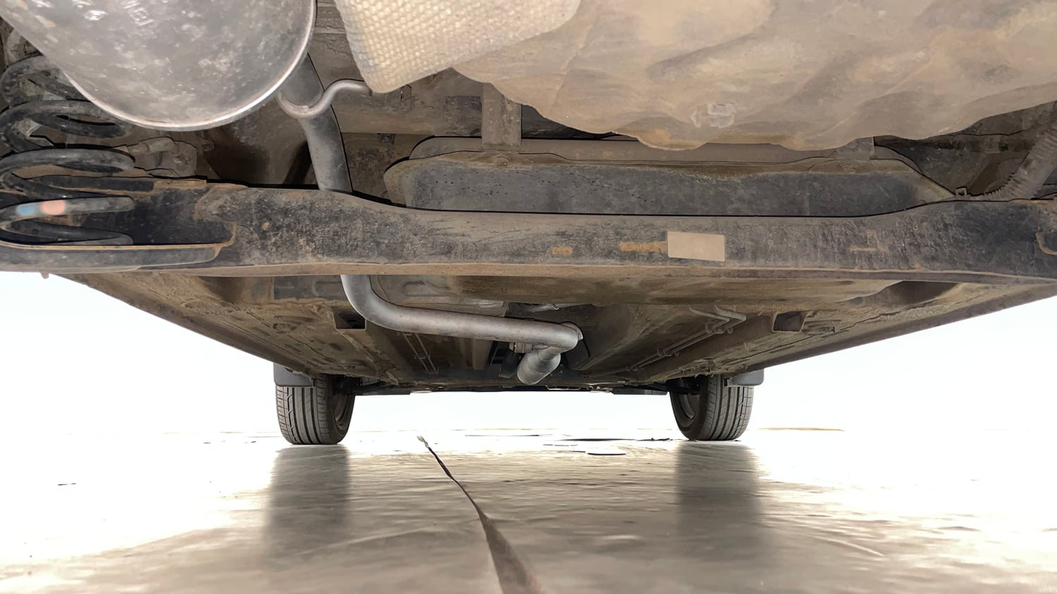 Used 2021 Renault Kiger RXT 1.0 Turbo MT Petrol Manual extra REAR UNDERBODY VIEW (TAKEN FROM REAR)