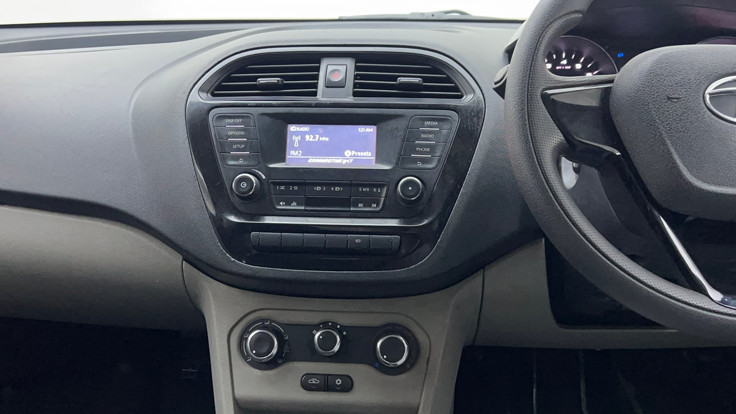 Used 2019 Tata Tiago Revotron XT Petrol Manual interior MUSIC SYSTEM & AC CONTROL VIEW