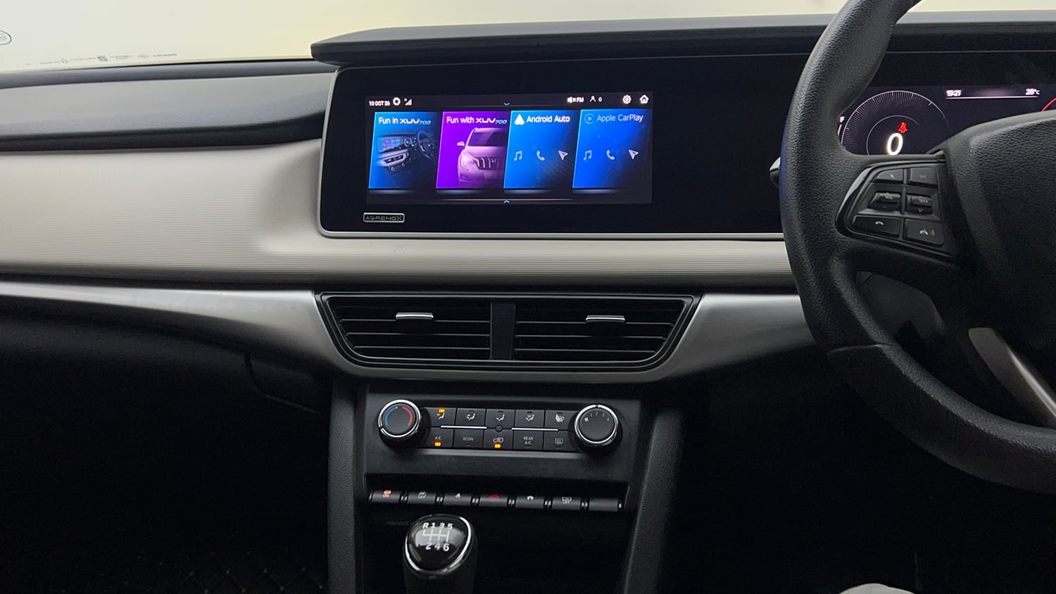 Used 2022 Mahindra XUV700 AX 5 Petrol MT 7 STR Petrol Manual interior MUSIC SYSTEM & AC CONTROL VIEW