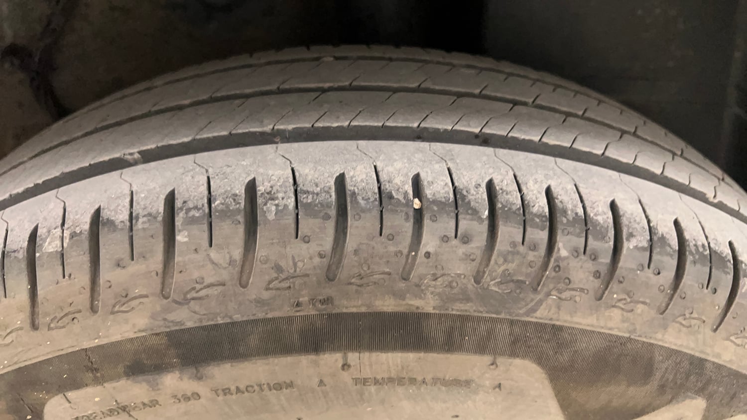 Used 2026 Tata Punch Pure + Petrol Manual tyres LEFT REAR TYRE TREAD VIEW