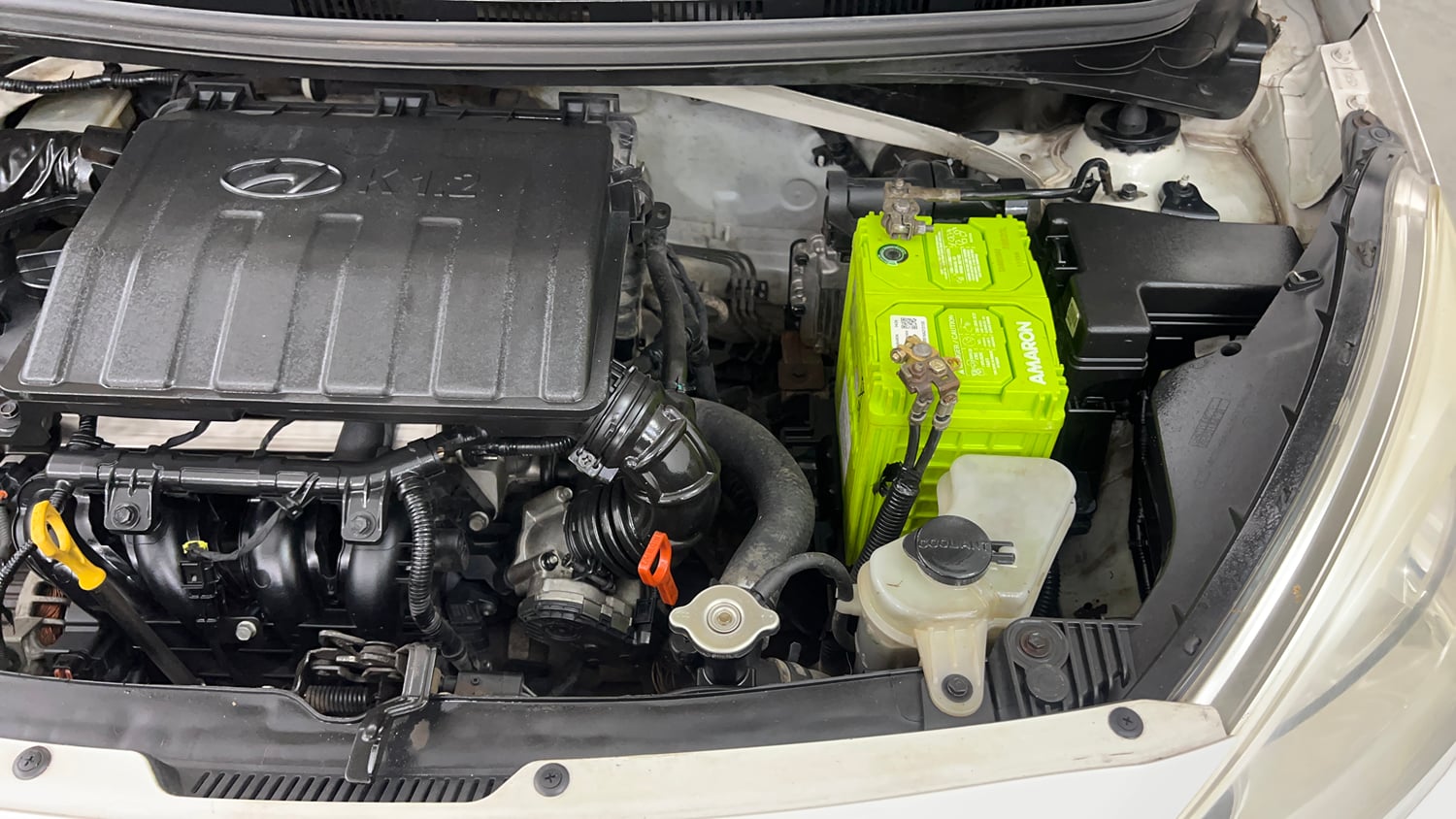 Used 2015 Hyundai Grand i10 Sportz AT 1.2 Kappa VTVT Petrol Automatic engine ENGINE LEFT SIDE VIEW
