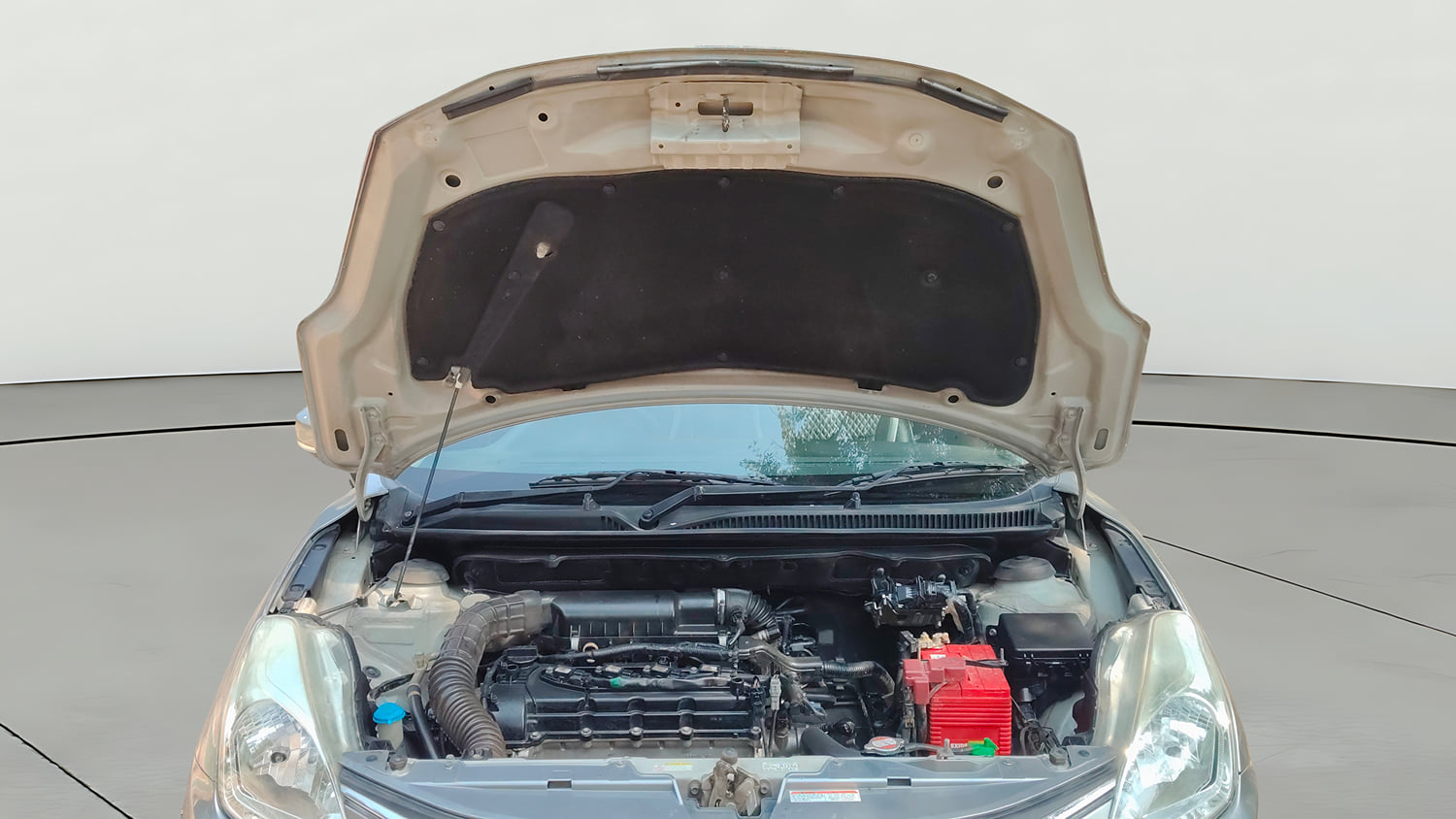 Used 2017 Maruti Suzuki Baleno Delta 1.2 Petrol Manual engine ENGINE & BONNET OPEN FRONT VIEW